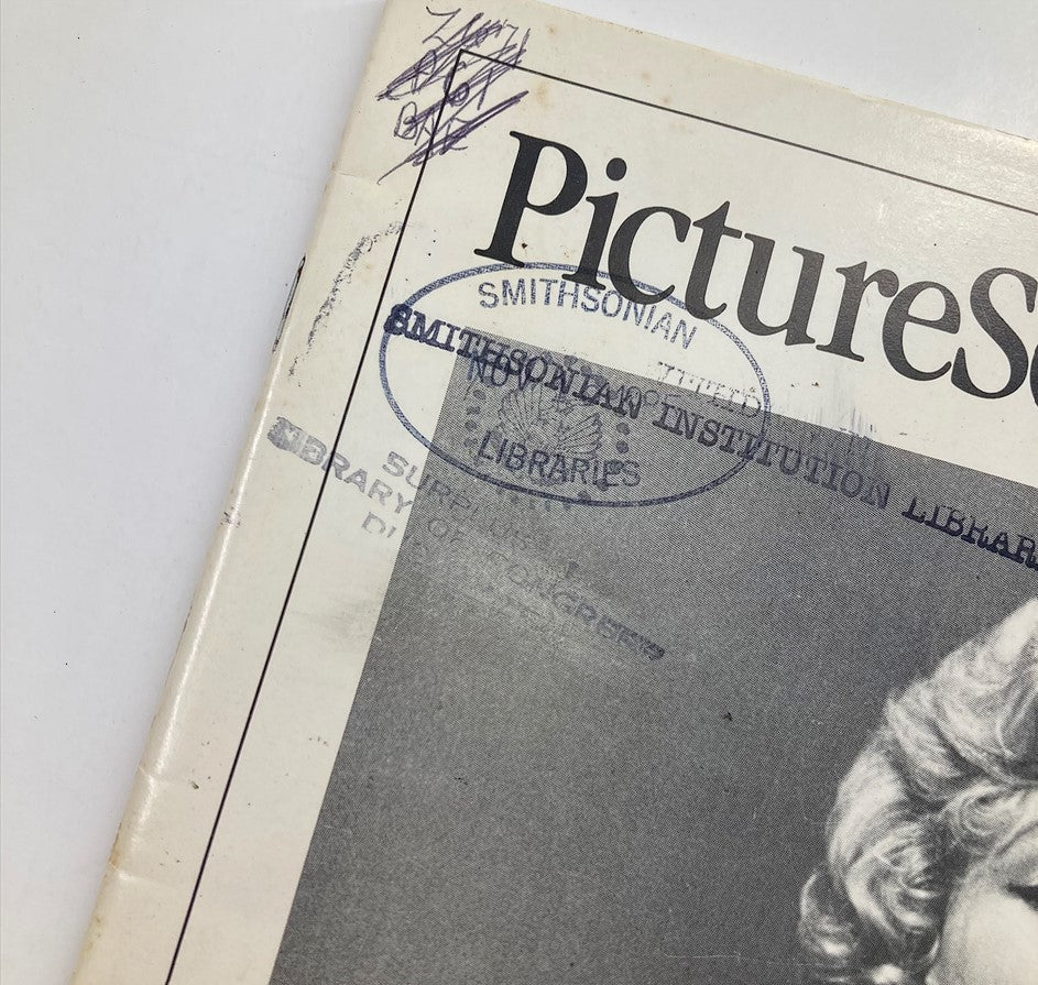 Cover of VTG PictureScope Magazine Summer 1985 Vol 32 #1 with stamped markings indicating archival status from the Smithsonian Institution.