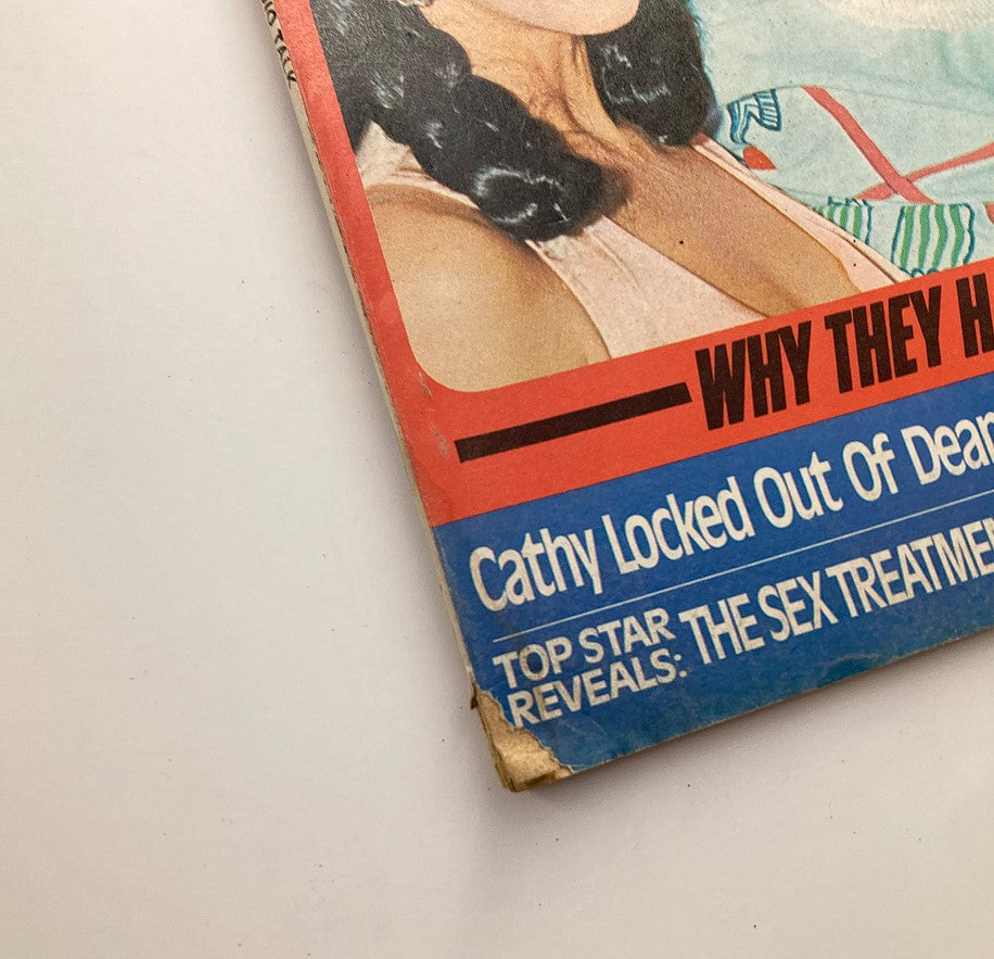 Close-up view of the cover of VTG TV Radio Talk Magazine - April 1974, highlighting the headline about Cher and her personal revelations.