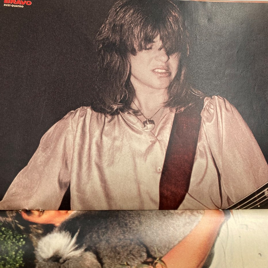 VTG Bravo Magazine July 19 1979 #30 featuring Suzi Quatro performing on stage, highlighting a vintage rock music moment.