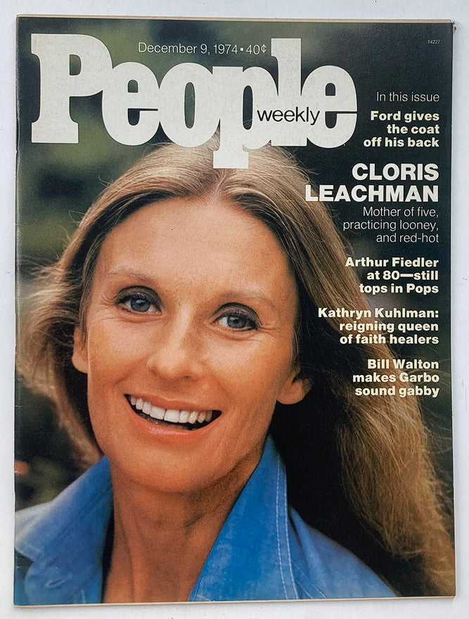 People Weekly Magazine cover featuring Cloris Leachman, dated December 9, 1974, Vol 2 #24, showcasing her bright smile and iconic hairstyle.