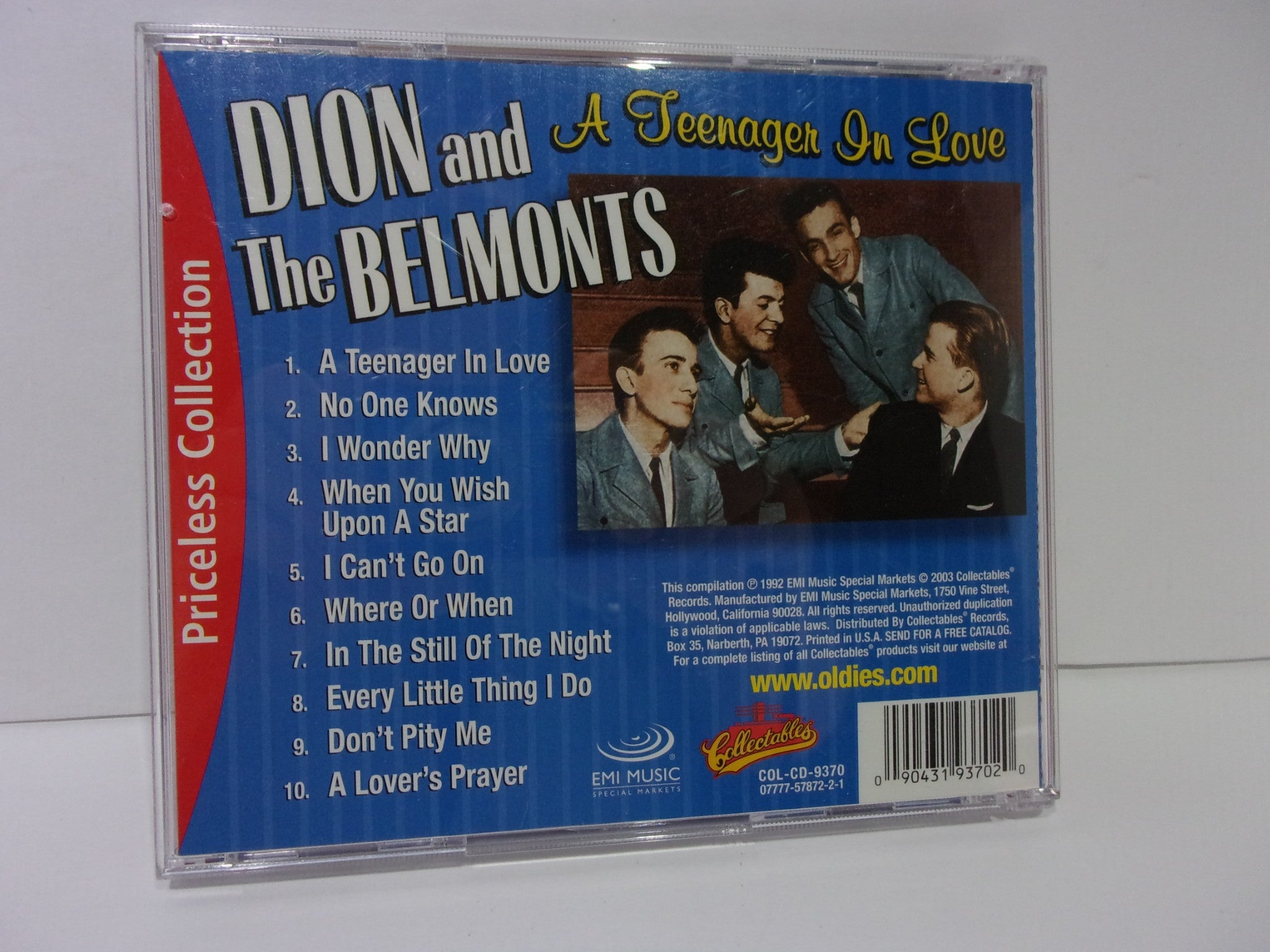 Dion & The Belmonts Best of Teenager in Love Audio CD