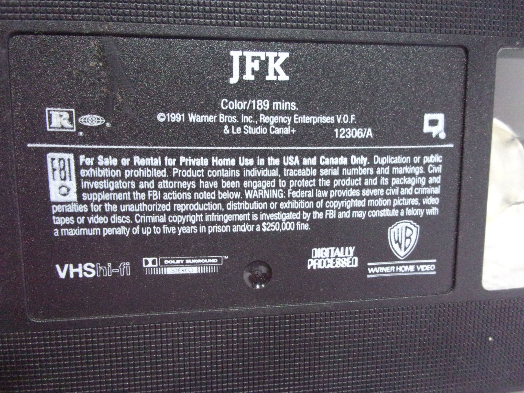 JFK (The Story That Won't Go Away) VHS