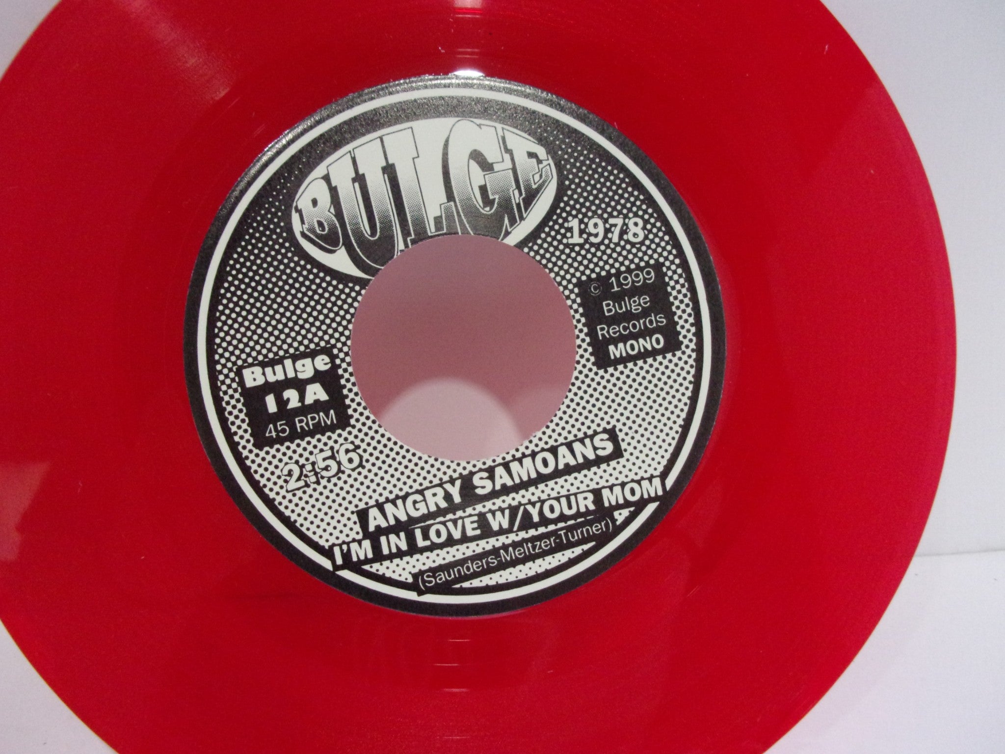 Angry Samoans: Play The Songs Of Vom Bulge Records 12 Mono Single Red Grade: VG+