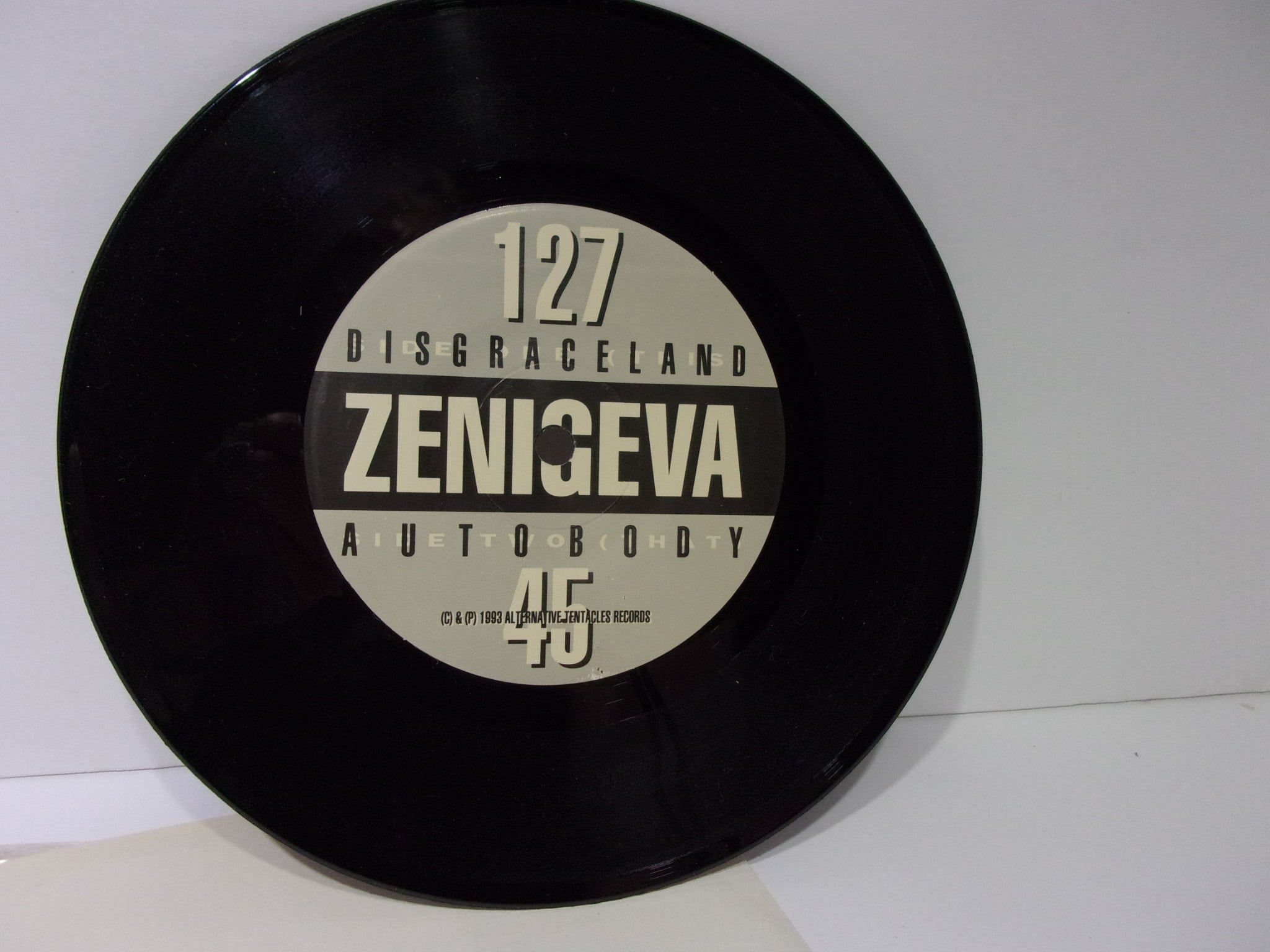 Zenigeva: Disgraceland Alternative Tentacles VIRUS 127 7" Single Grade: VG+