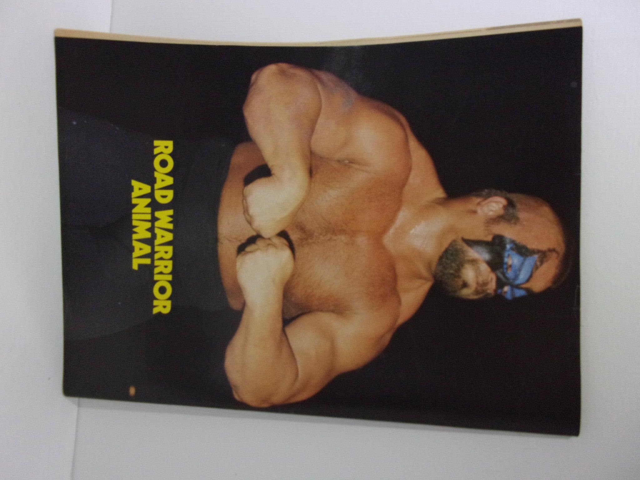 Image of Road Warrior Animal from Wrestling World Magazine: April 1988, showcasing a famous wrestler in action.