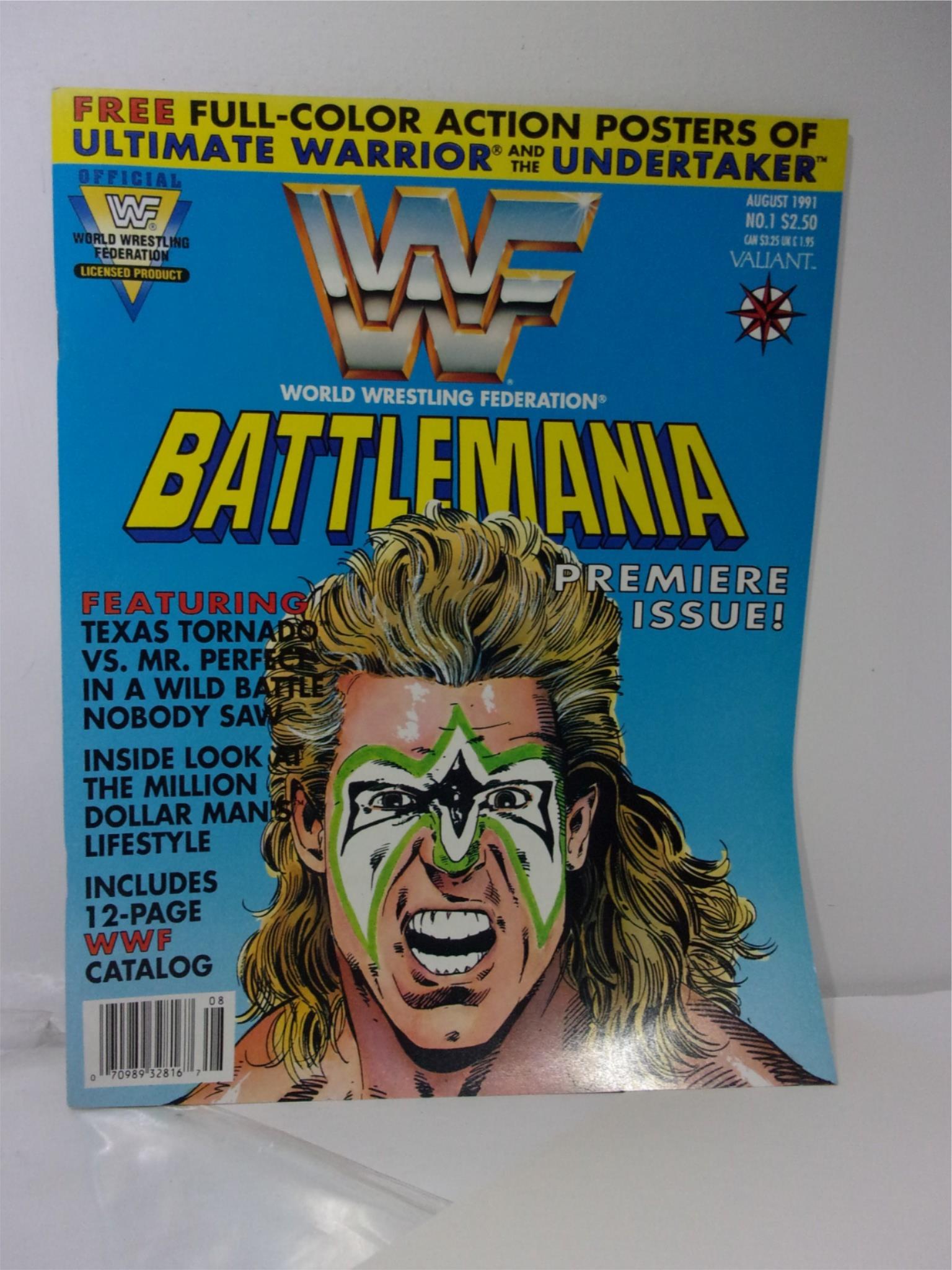 WWF Battlemania Magazine: Texas Tornado VS Mr. Perfect August 1991