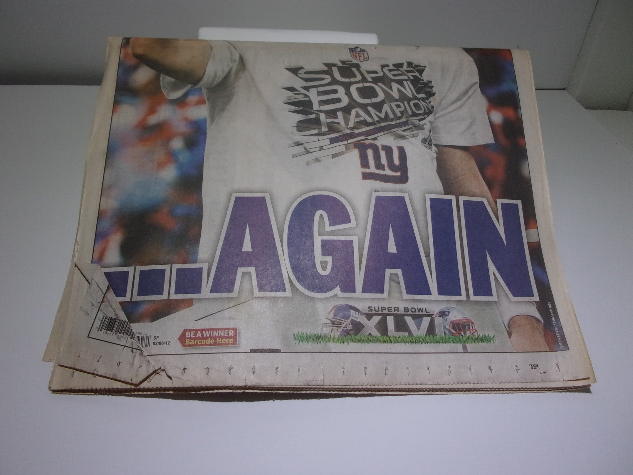 NY Daily News: Feb 6 2012, Champs! 40 Page Super Bowl Souvenir