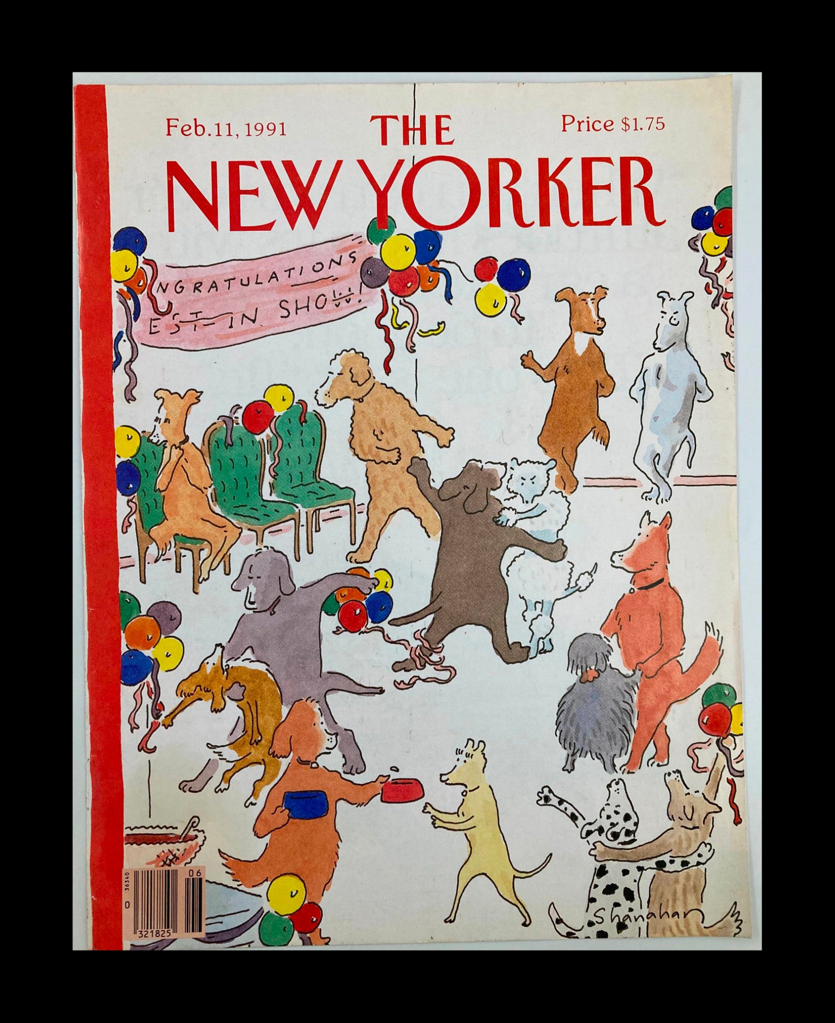 COVER ONLY The New Yorker February 11 1991 Congratulation Show by Danny Shanahan