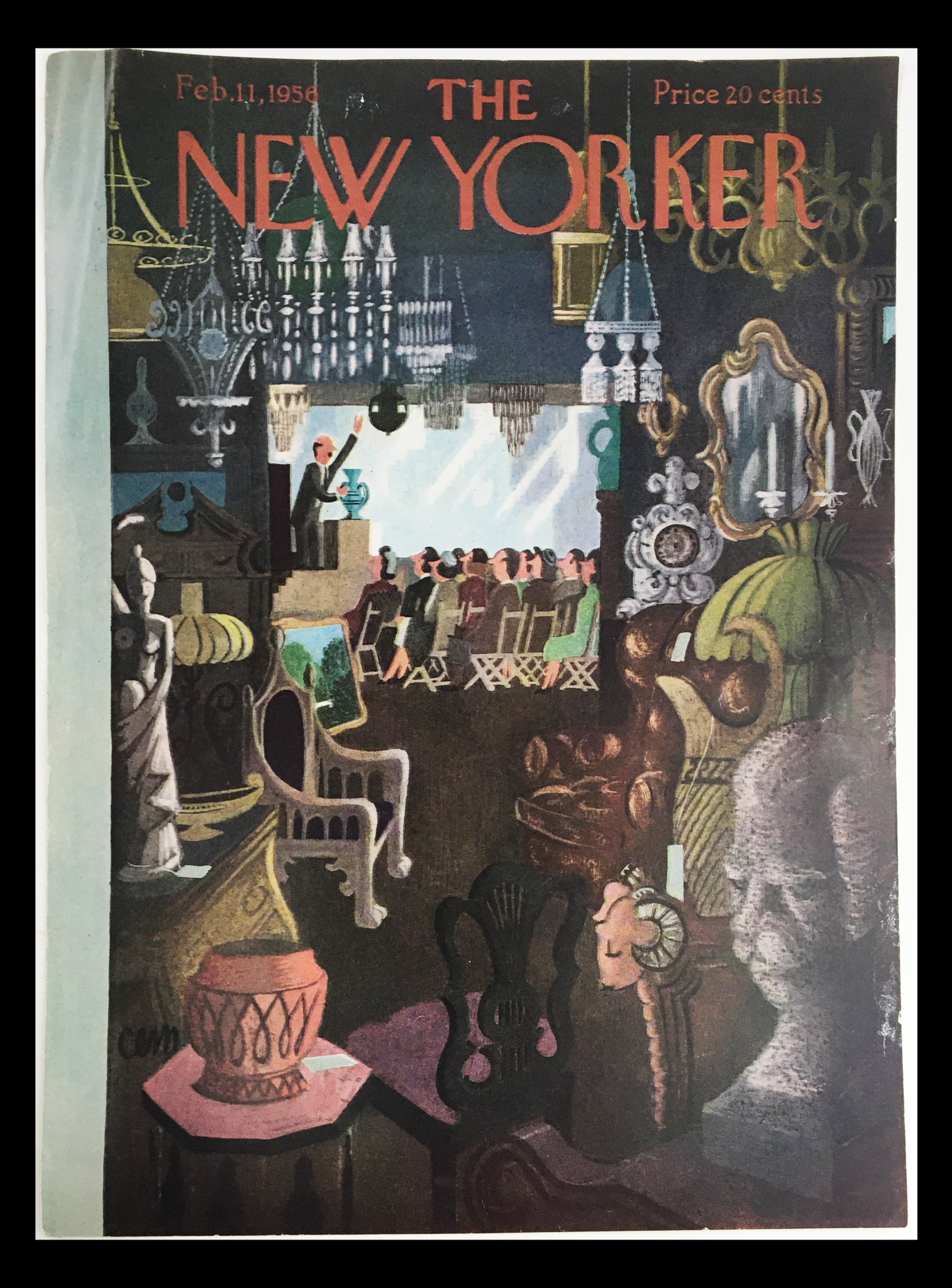 COVER ONLY The New Yorker February 11 1956 Full Cover Theme by Charles E. Martin