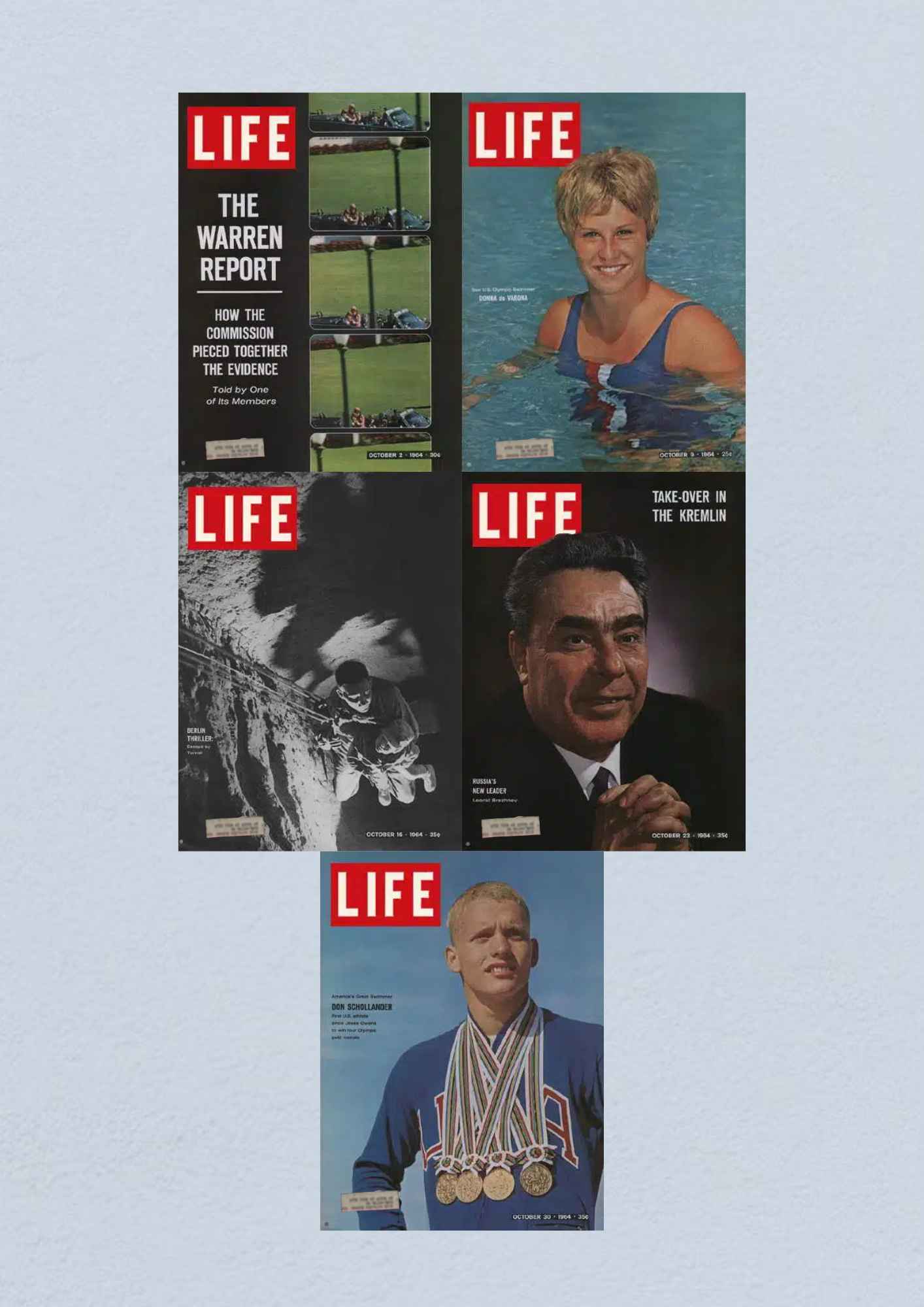 Life Magazine Lot of 5 Full Month October 1964 2, 9, 16, 23, 30 Civil Rights Era