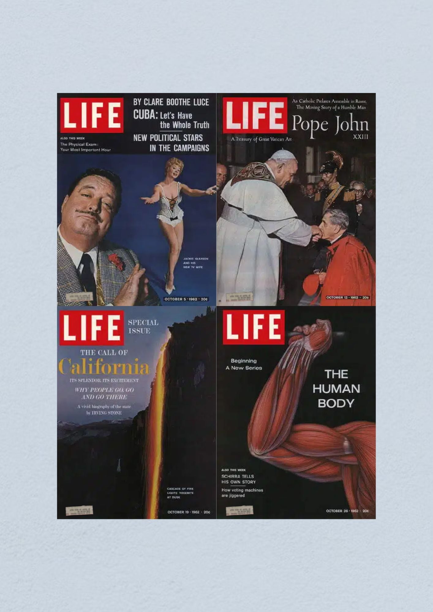 Life Magazine Lot of 4 Full Month October 1962 5, 12, 19, 26 Civil Rights Era