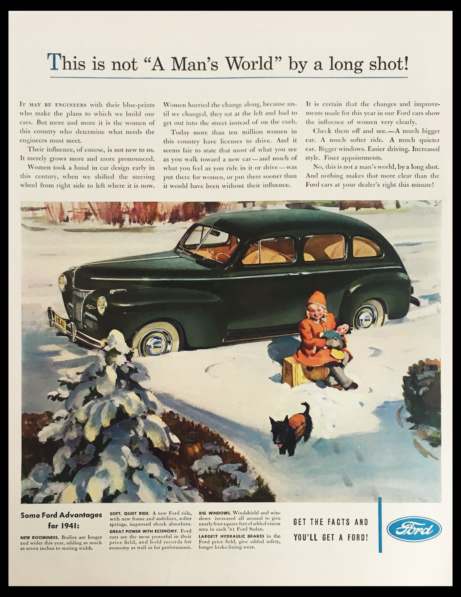 1941 Ford Super Deluxe Business Coupe Vintage Print Ad