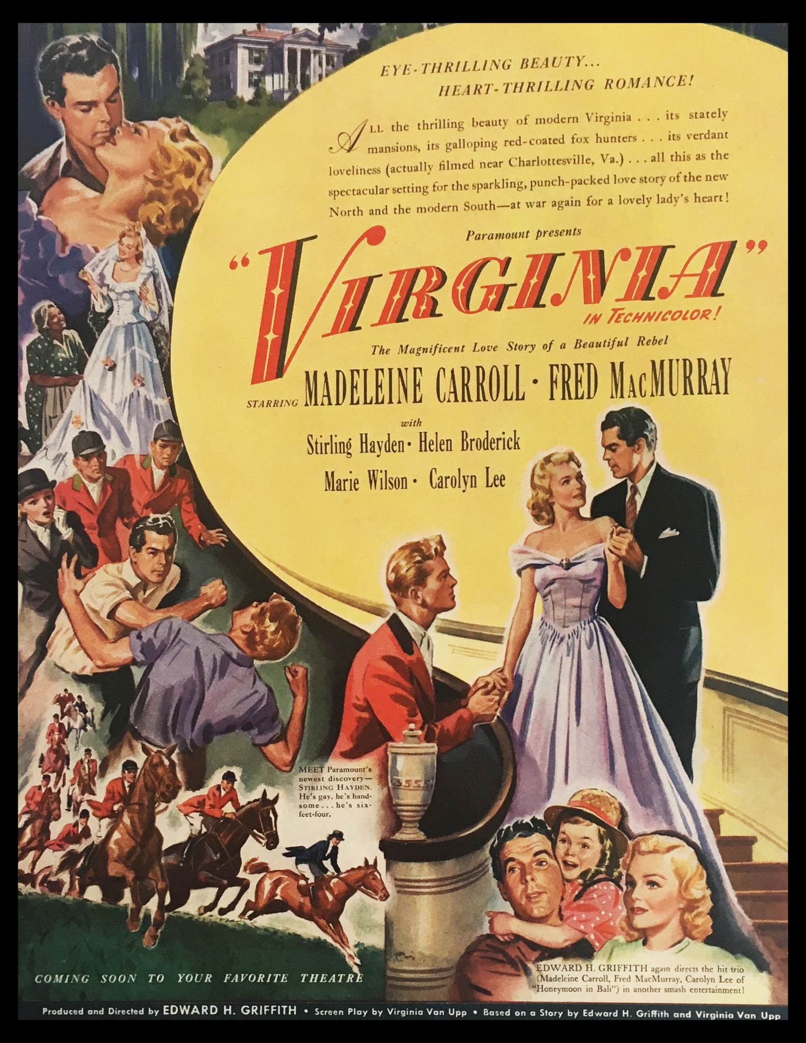 1941 Paramount Presents Virginia in Technicolor Print Ad