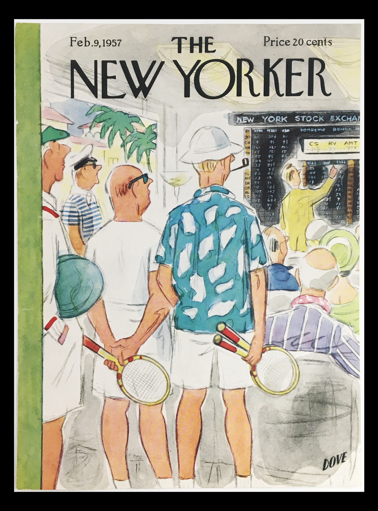 COVER ONLY The New Yorker February 9 1957 Full Cover Theme by Leonard Dove