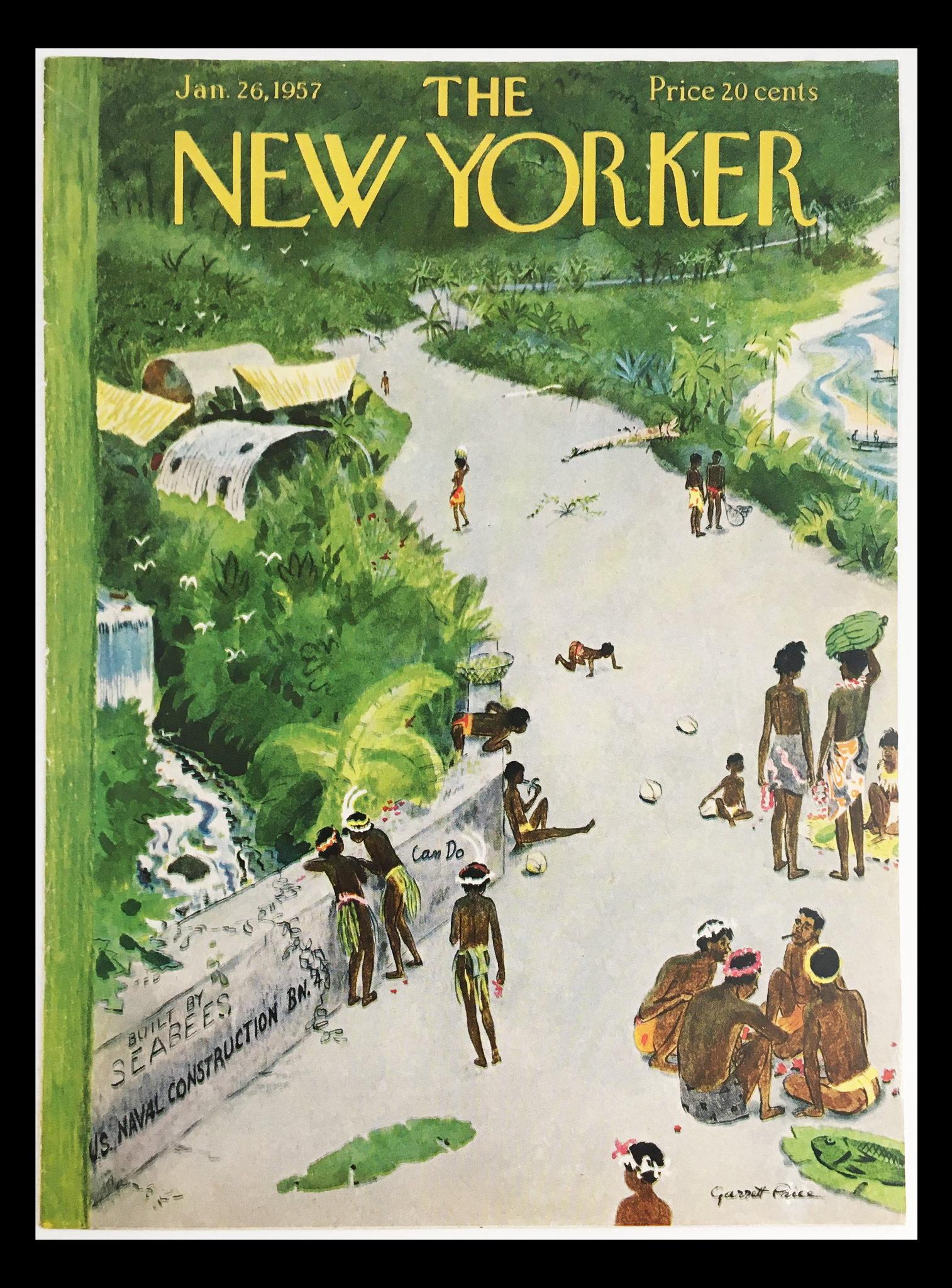 COVER ONLY The New Yorker January 26 1957 Full Cover Theme by Garrett Price