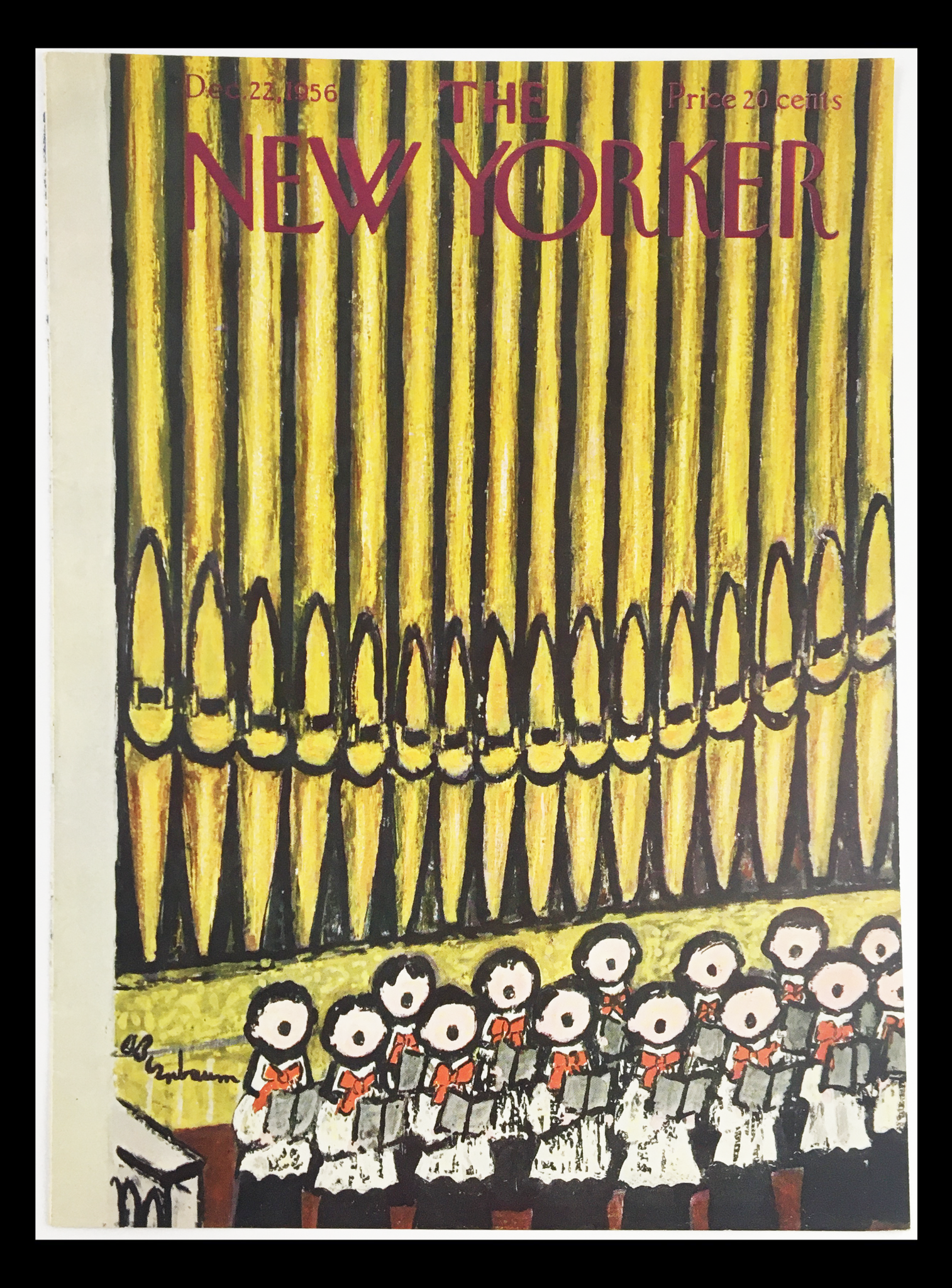 COVER ONLY The New Yorker December 22 1956 Full Cover Theme by Abe Birnbaum