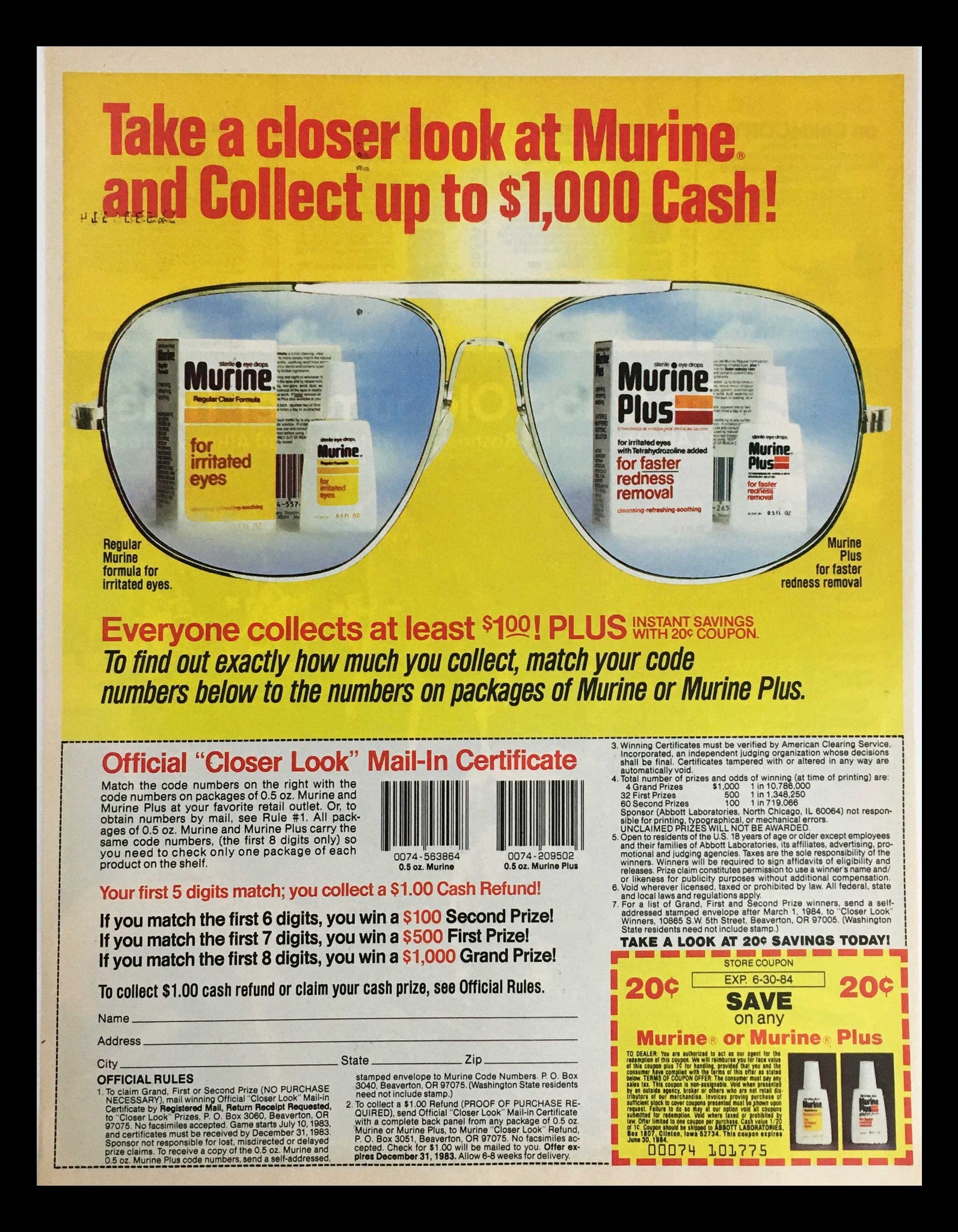 1983 Calde Cort Spray Powder Ointment Antifungal Circular Coupon Advertisement