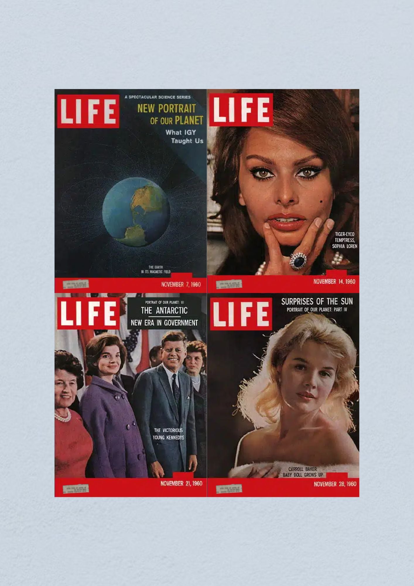 Life Magazine Lot of 4 Full Month November 1960 7, 14, 21, 28 Civil Rights Era