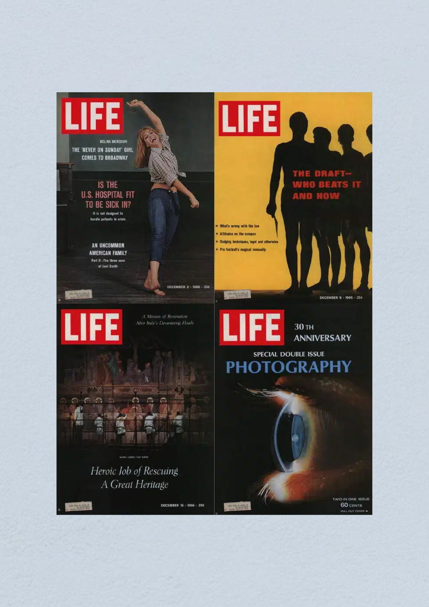 Life Magazine Lot of 4 Full Month of December 1966 2, 9, 16, 23