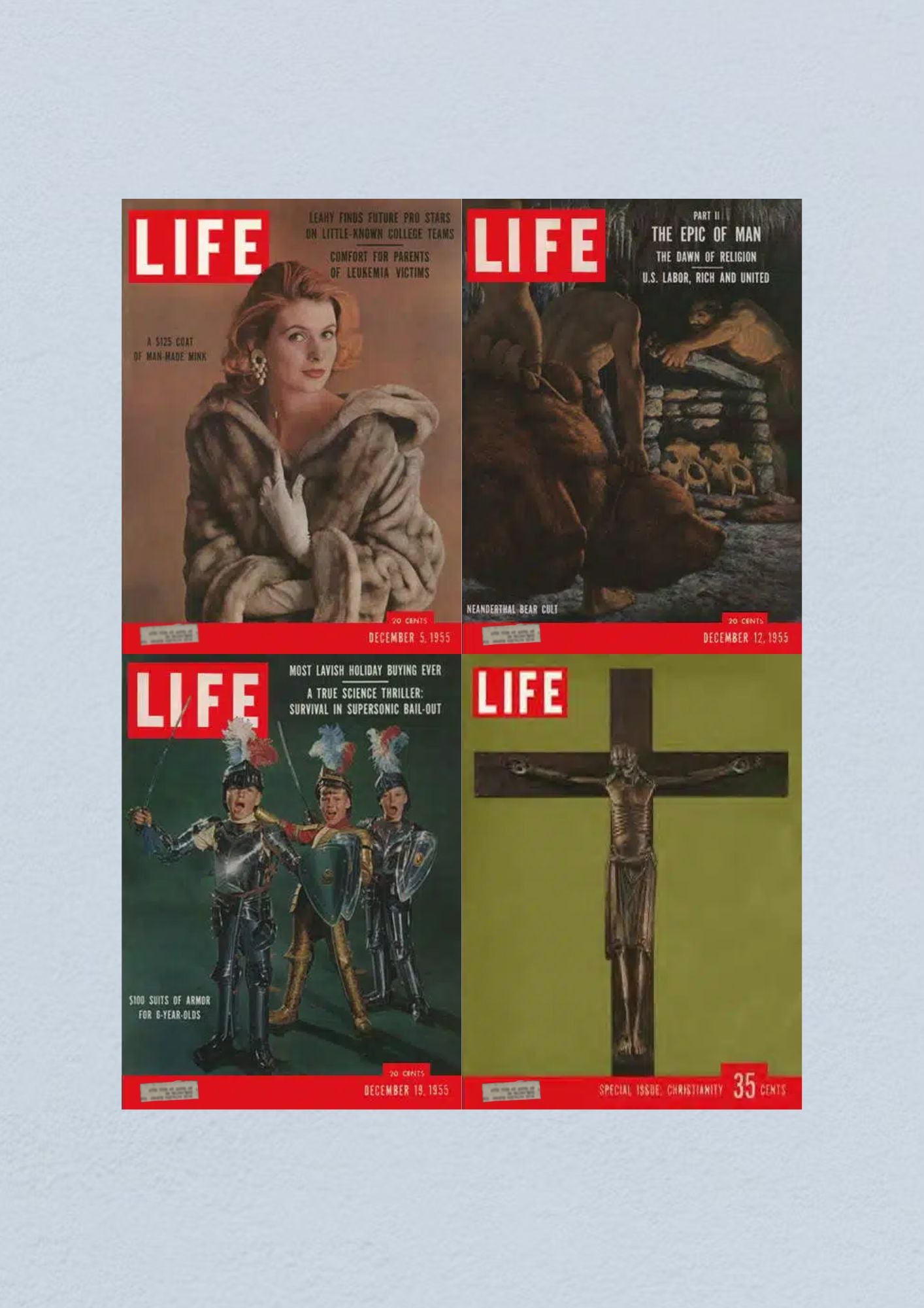 Life Magazine Lot of 4 Full Month December 1955 5, 12, 19, 26 Civil Rights Era