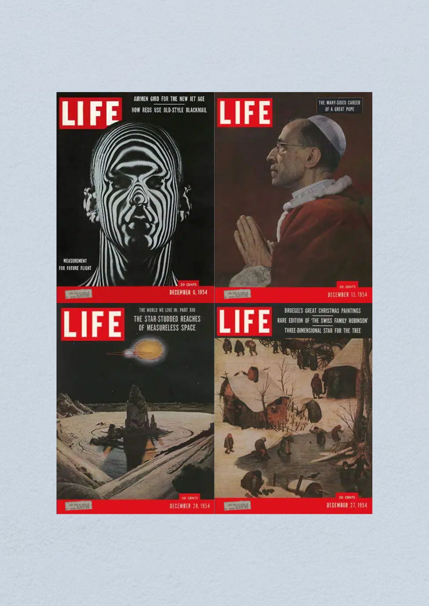 Life Magazine Lot of 4 Full Month December 1954 6, 13, 20, 27 Civil Rights Era