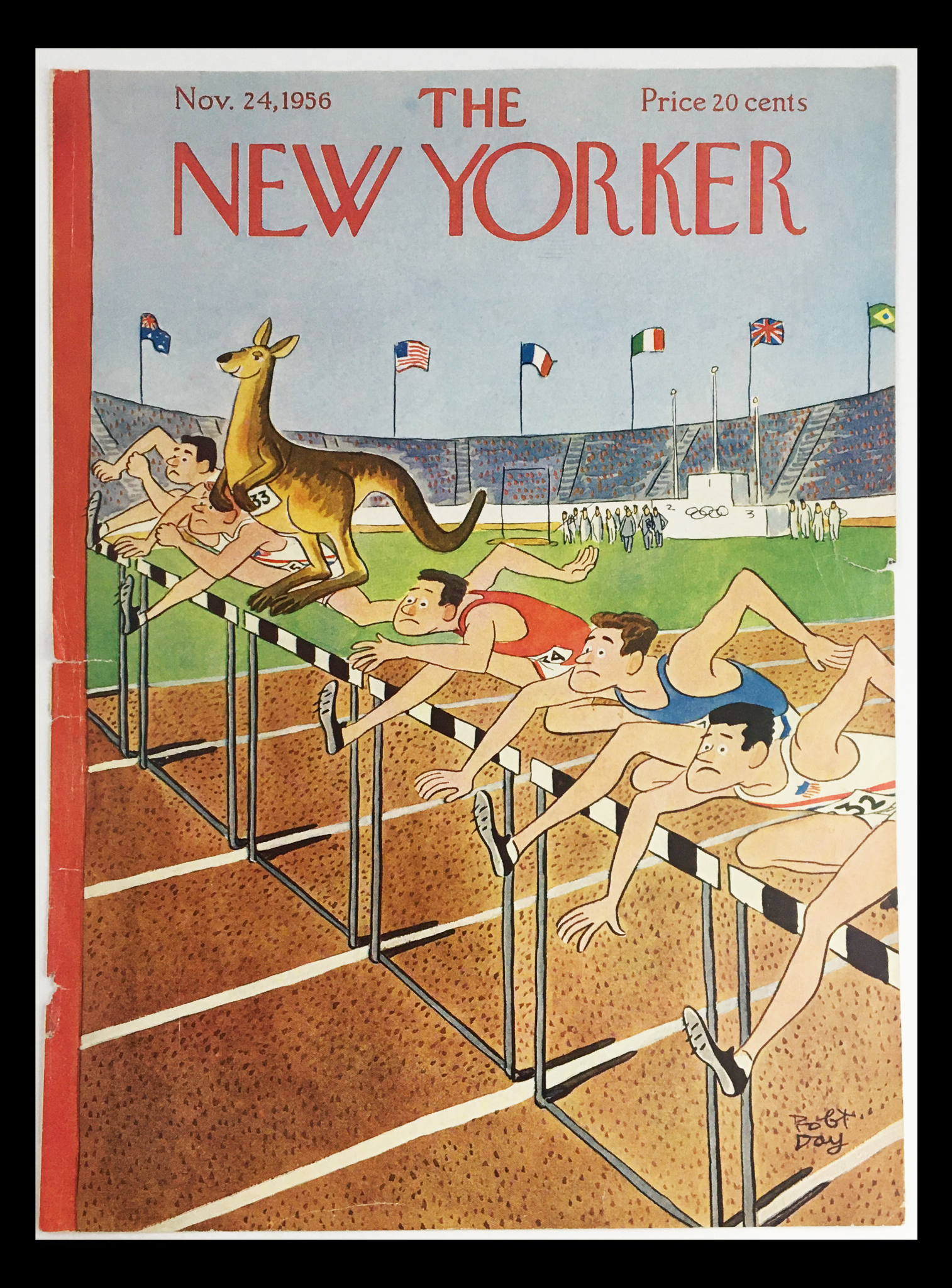 COVER ONLY The New Yorker November 24 1956 Full Cover Theme by Robert J. Day