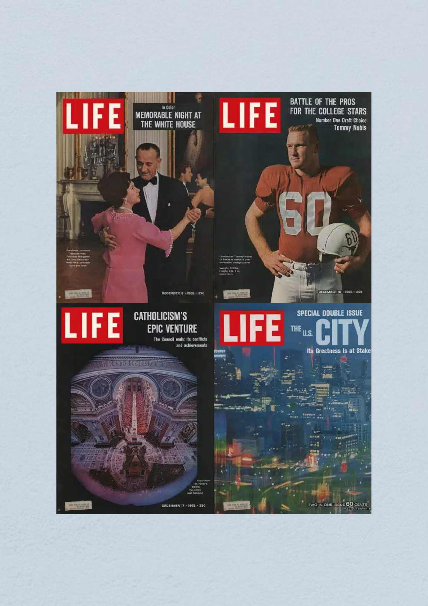 Life Magazine Lot of 4 Full Month December 1965 3, 10, 17, 24 Civil Rights Era