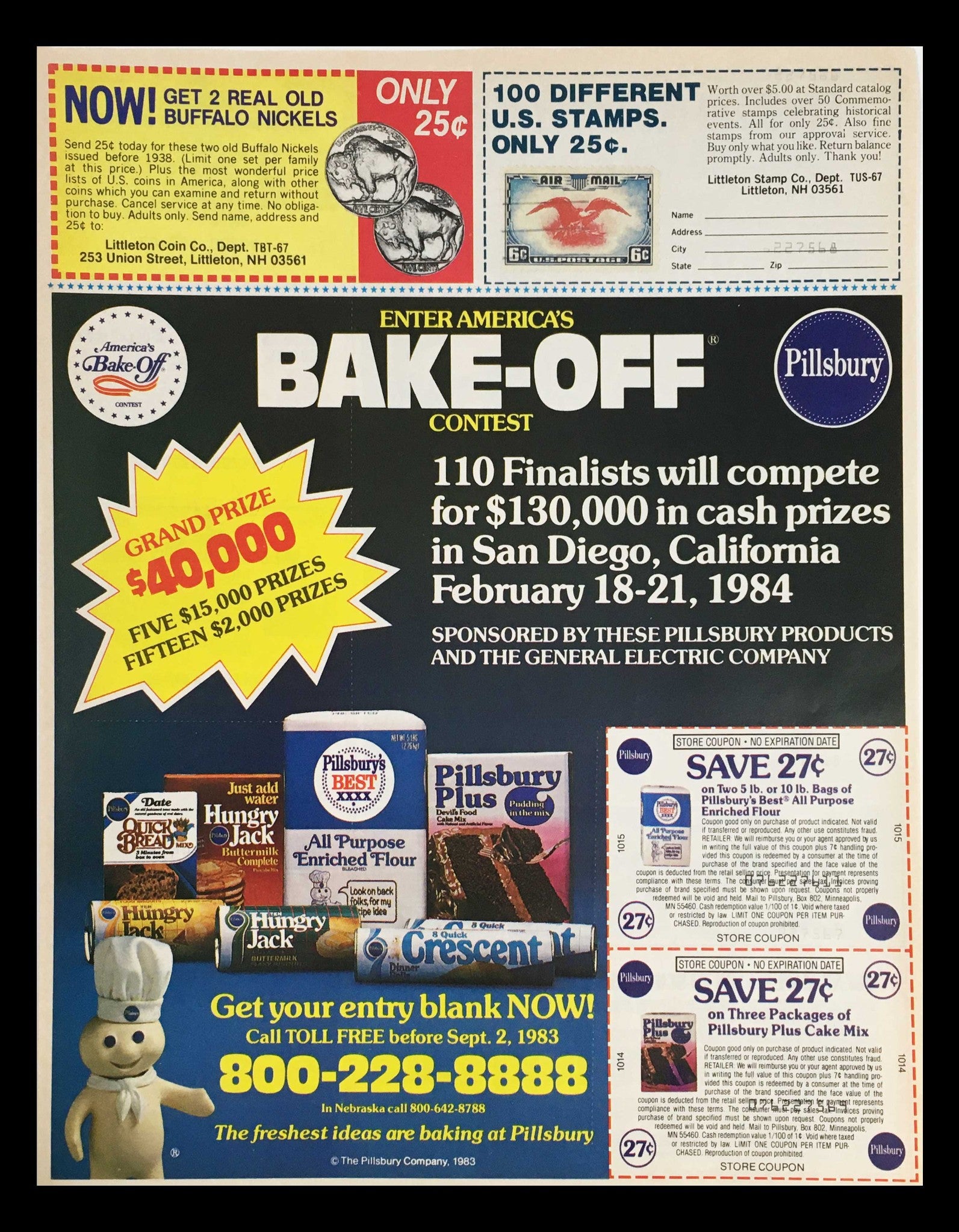 1983 Oscar Mayer Back-to-School Sweepstakes Circular Coupon Advertisement