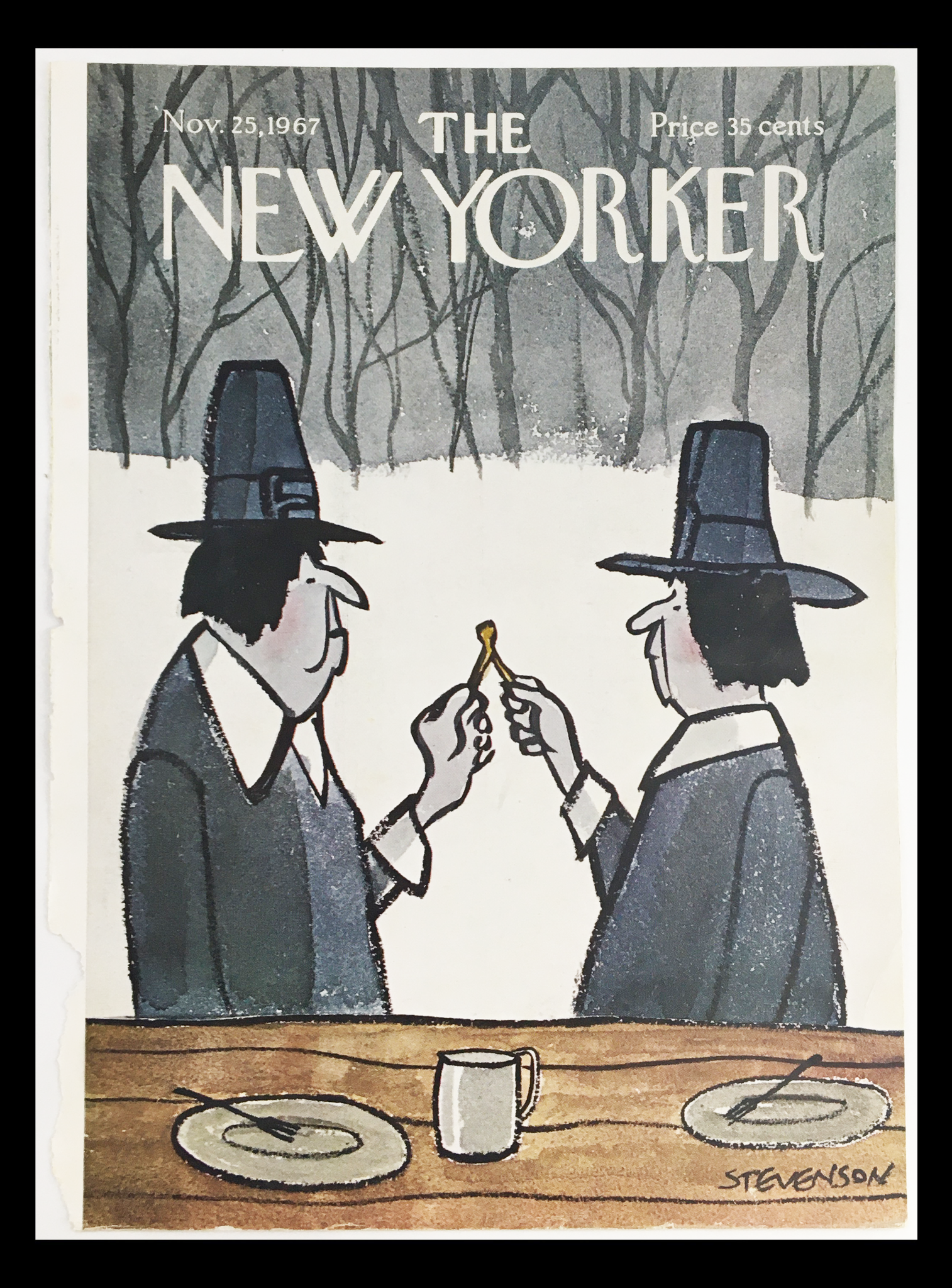 COVER ONLY The New Yorker November 25 1967 Full Cover Theme by James Stevenson