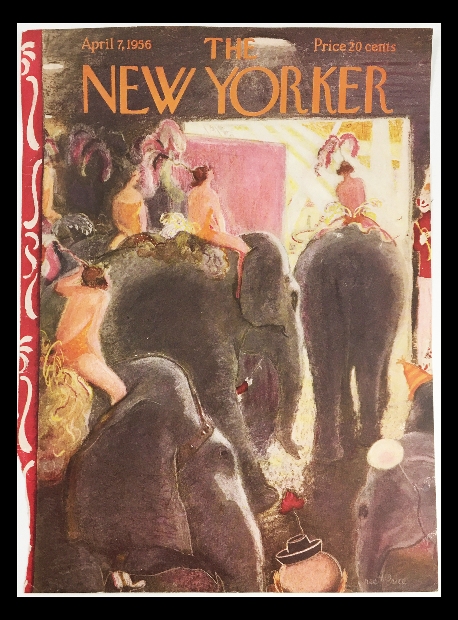 COVER ONLY The New Yorker April 7 1956 Full Cover Theme by Garrett Price