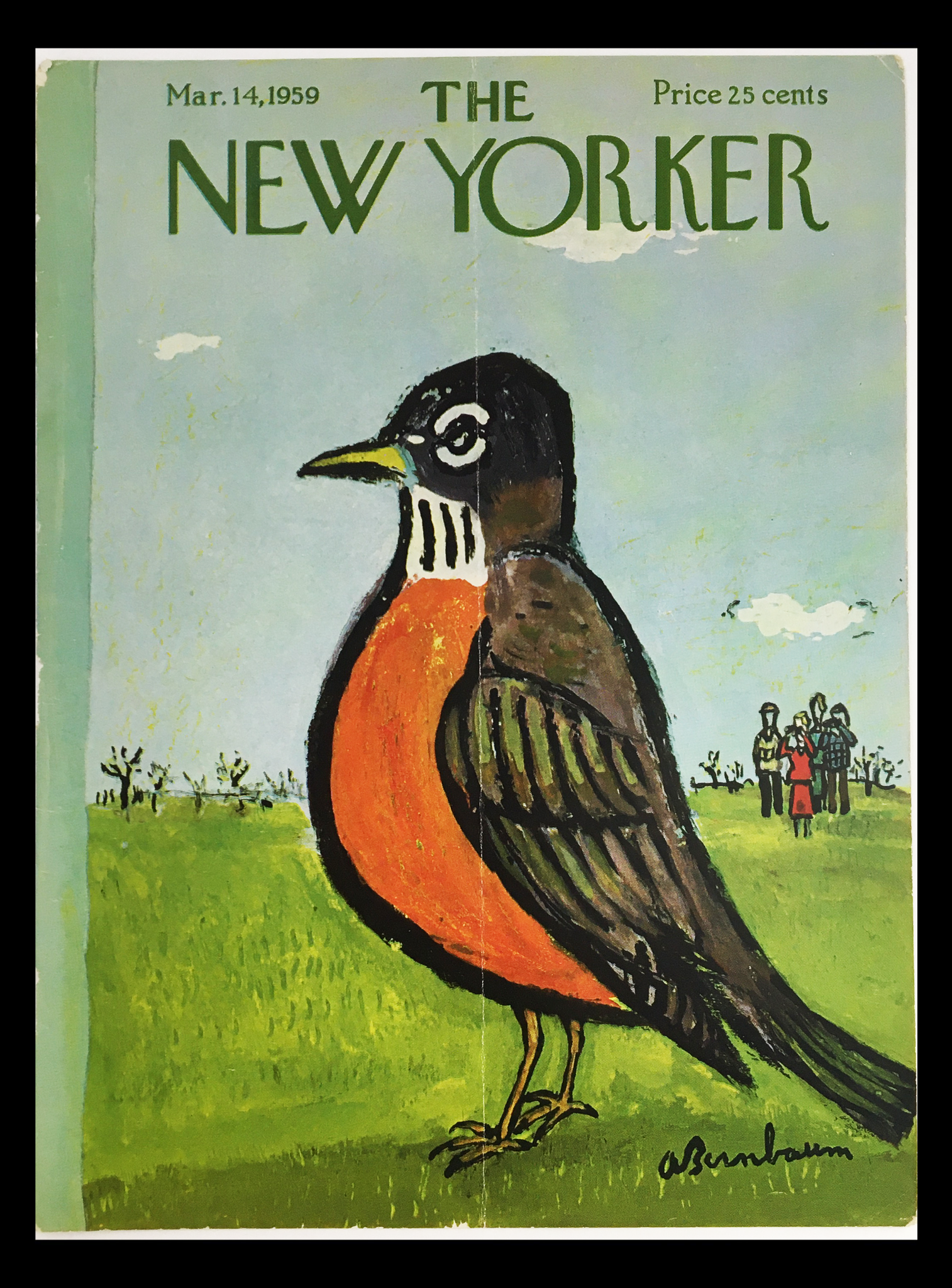 COVER ONLY The New Yorker March 14 1959 Full Cover Theme by Abe Birnbaum