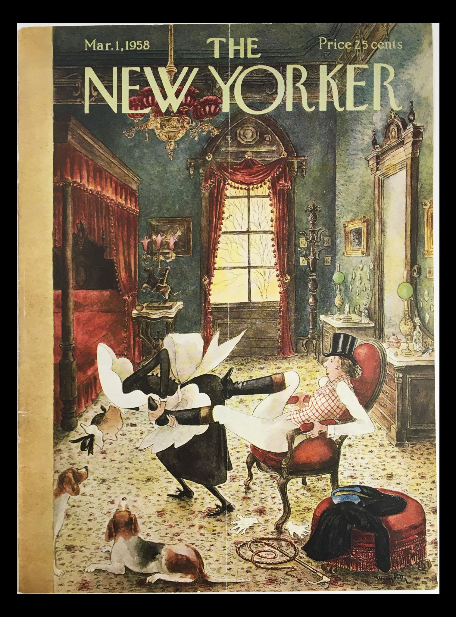 COVER ONLY The New Yorker March 1 1958 Full Cover Theme by Mary Petty