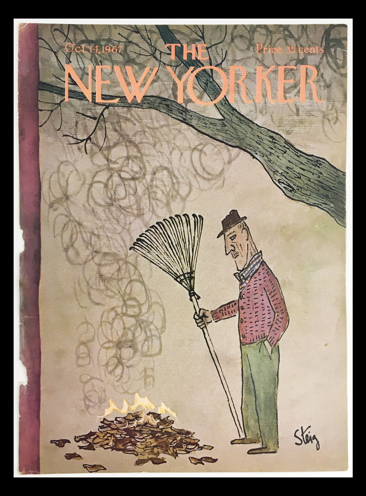 COVER ONLY The New Yorker October 14 1967 Full Cover Theme by William Steig