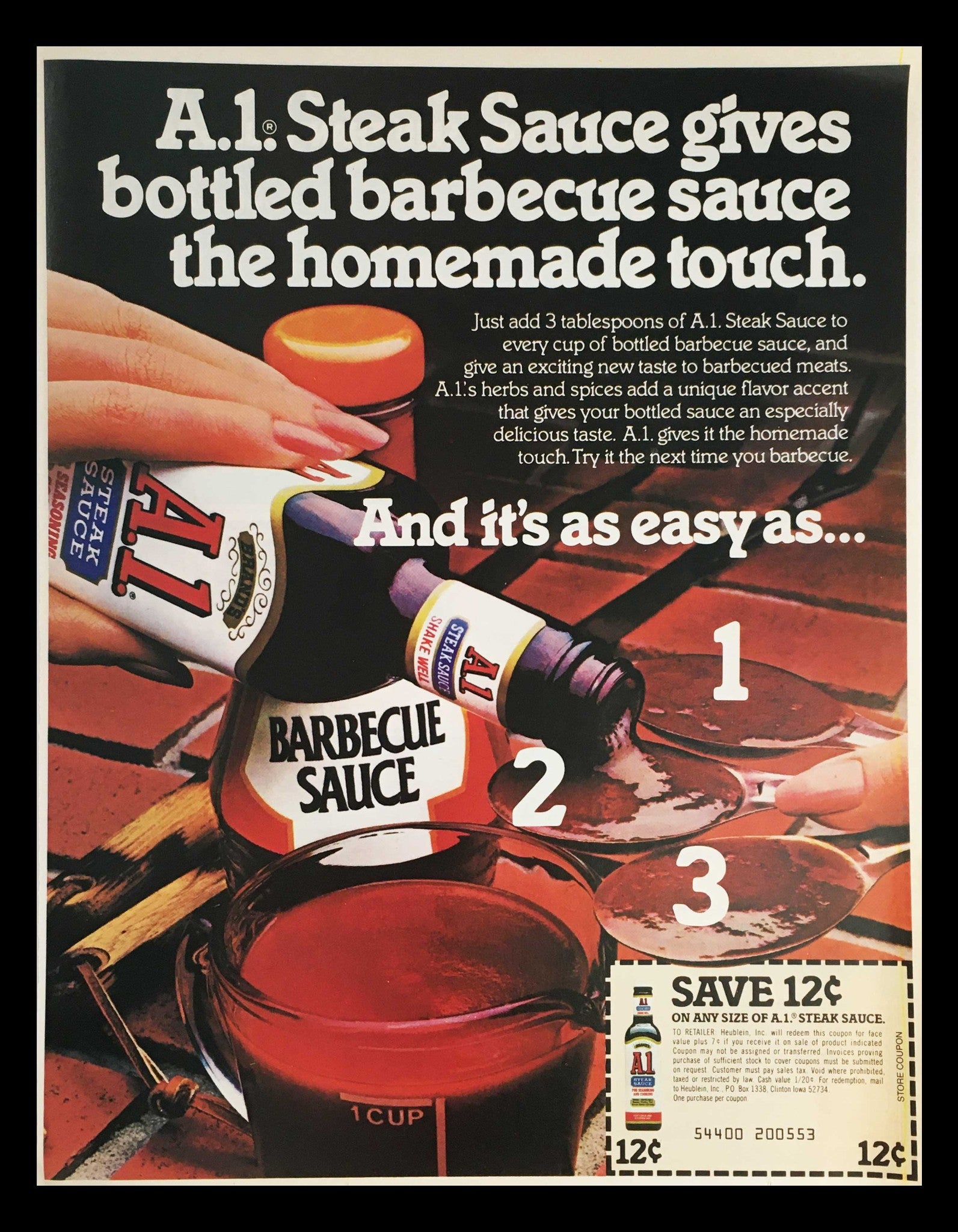 1983 A.1's Herbs and Spices Barbecue Sauce Circular Coupon Advertisement