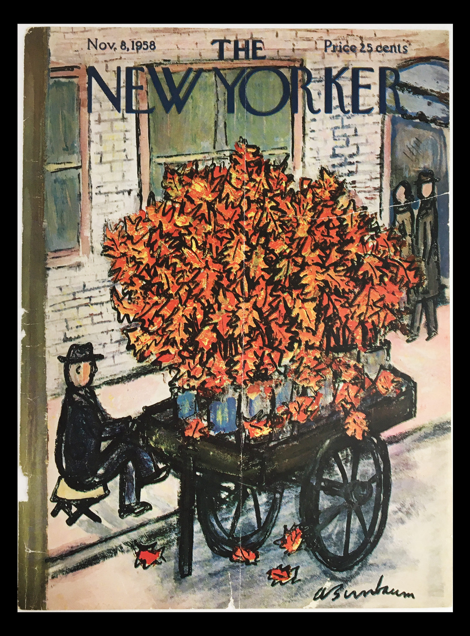 COVER ONLY The New Yorker November 8 1958 Full Cover Theme by Abe Birnbaum