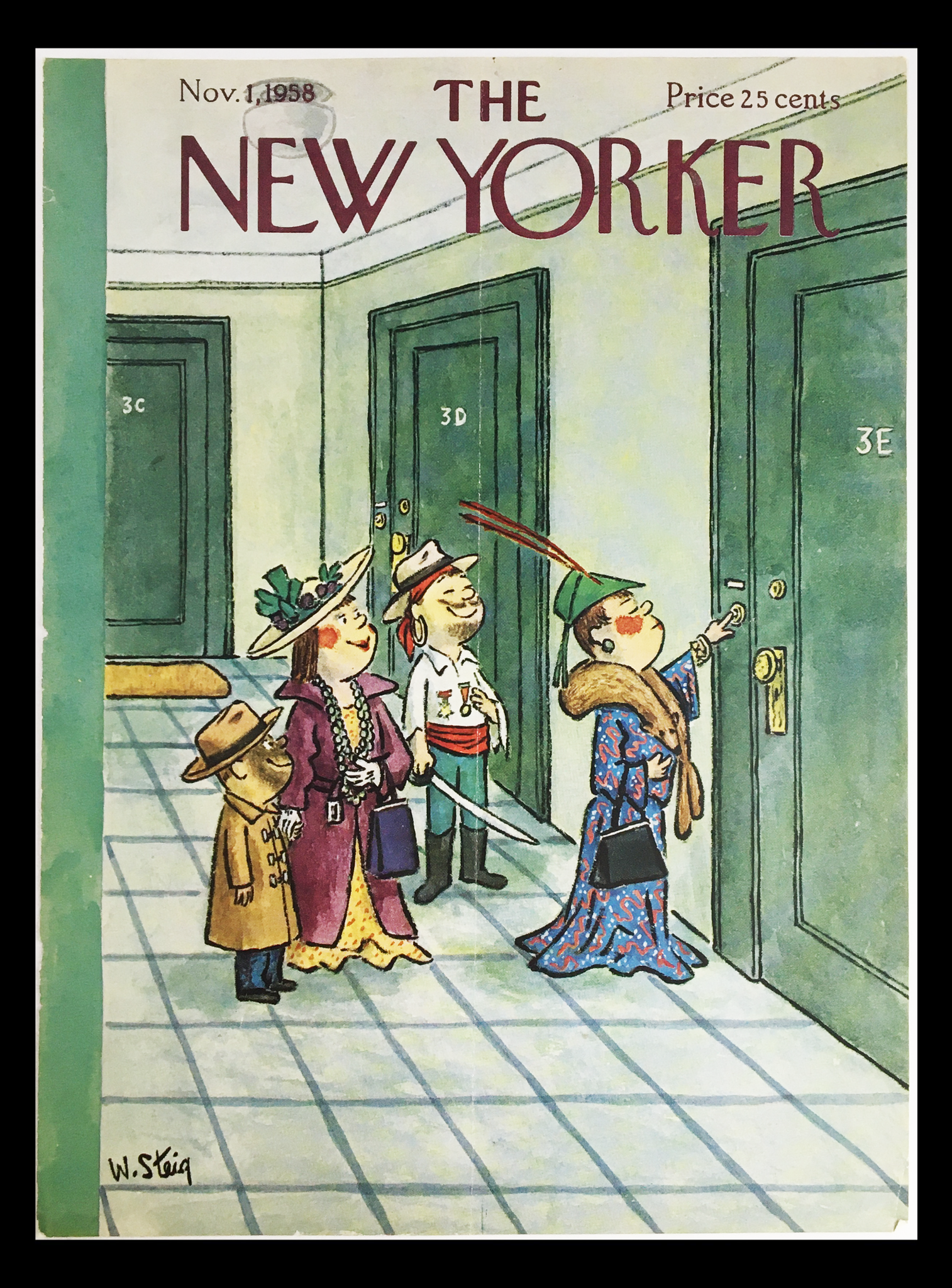 COVER ONLY The New Yorker November 1 1958 Full Cover Theme by William Steig