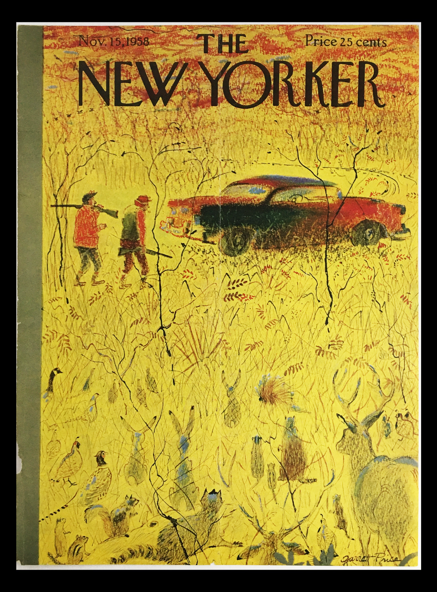 COVER ONLY The New Yorker November 15 1958 Full Cover Theme by Garrett Price