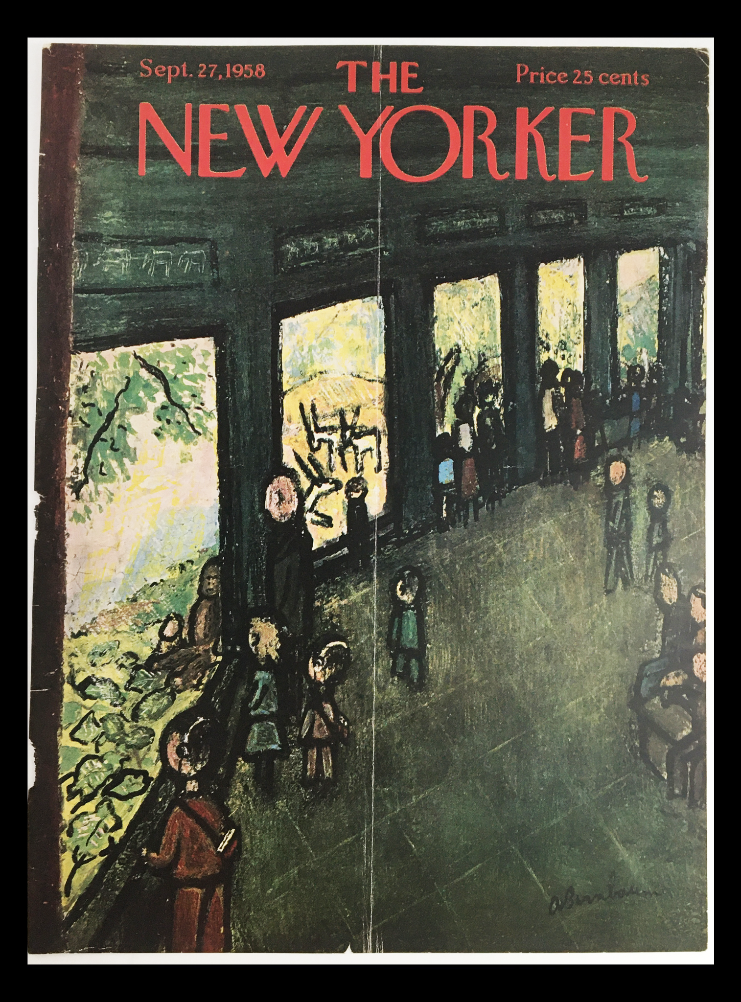 COVER ONLY The New Yorker September 27 1958 Full Cover Theme by Abe Birnbaum