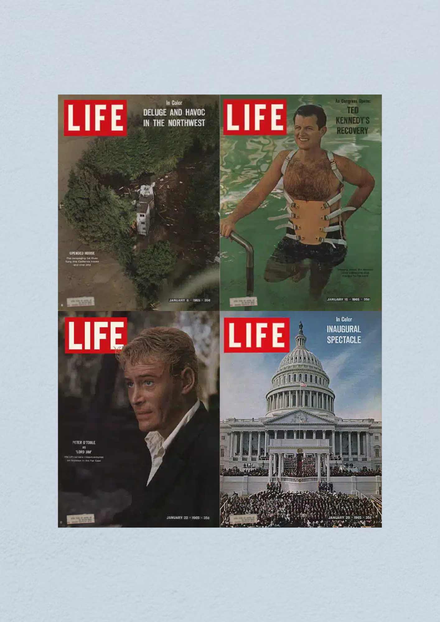 Life Magazine Lot of 4 Full Month January 1965 8, 15, 22, 29 Civil Rights Era