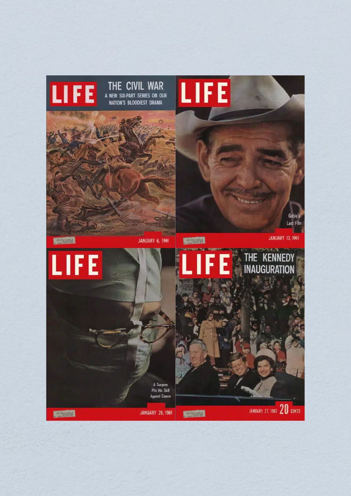 Life Magazine Lot of 4 Full Month January 1961 6, 13, 20, 27 Civil Rights Era