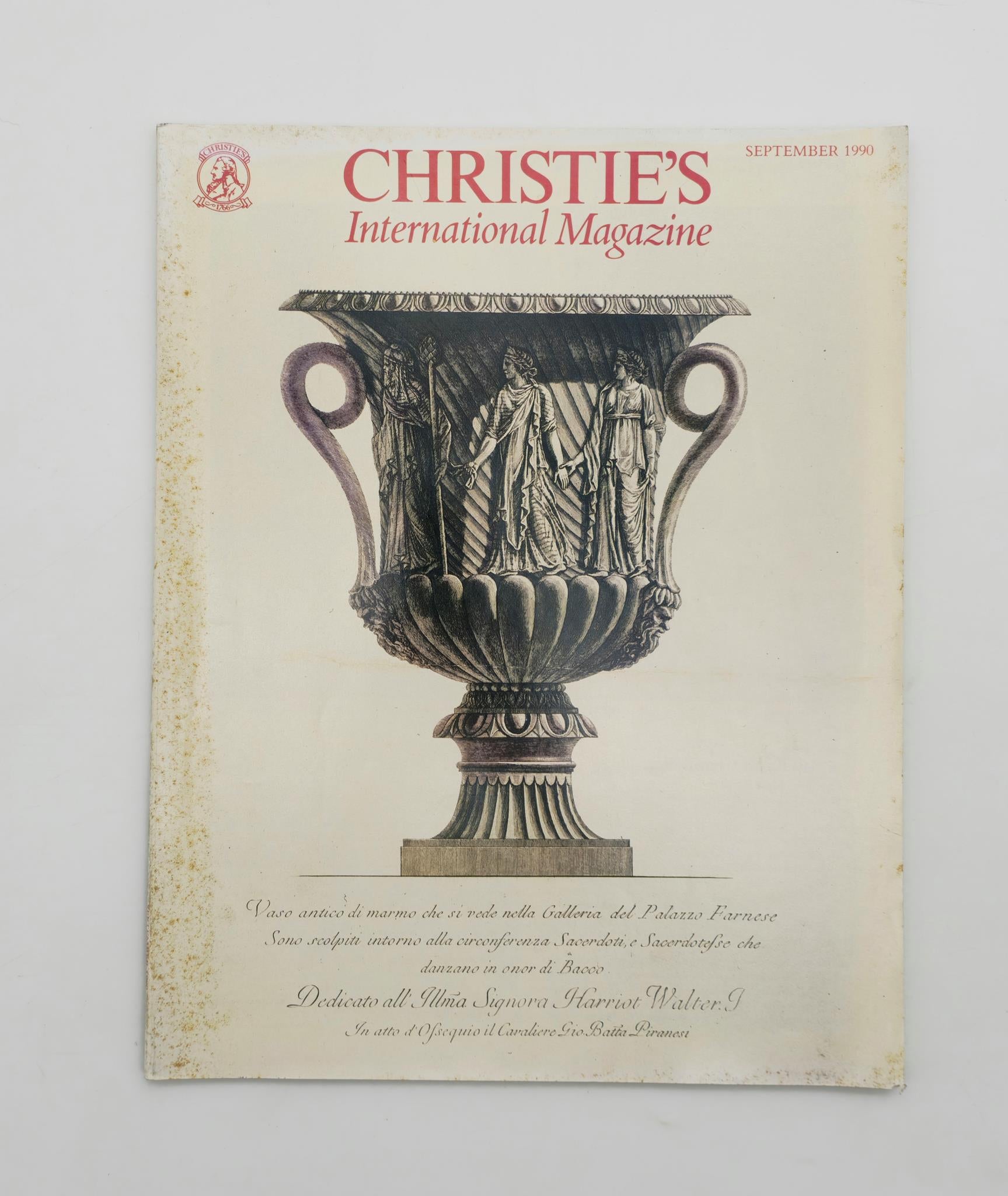 Christie's International Magazine September 1990 The Whole Country Red