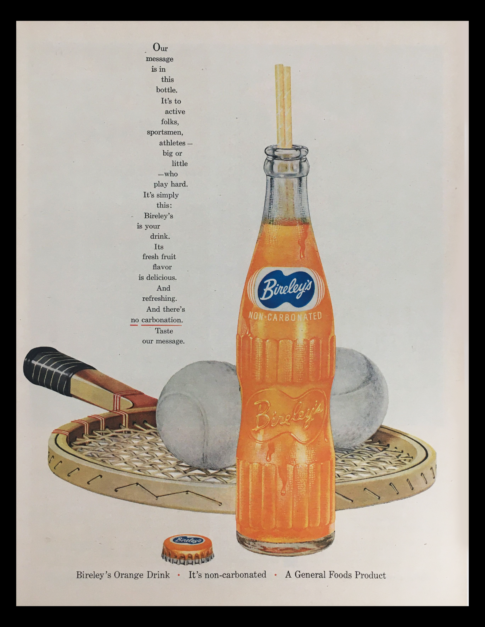 1956 Bireley's Orange Drink Vintage Print Ad