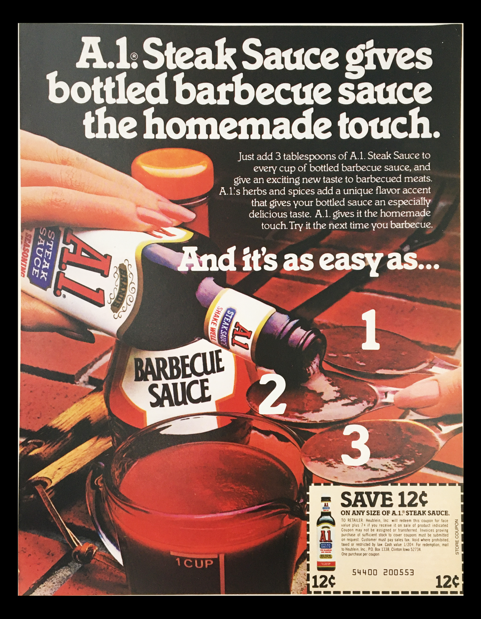 1983 A. 1. Steak Barbecue Sauce Circular Coupon Advertisement