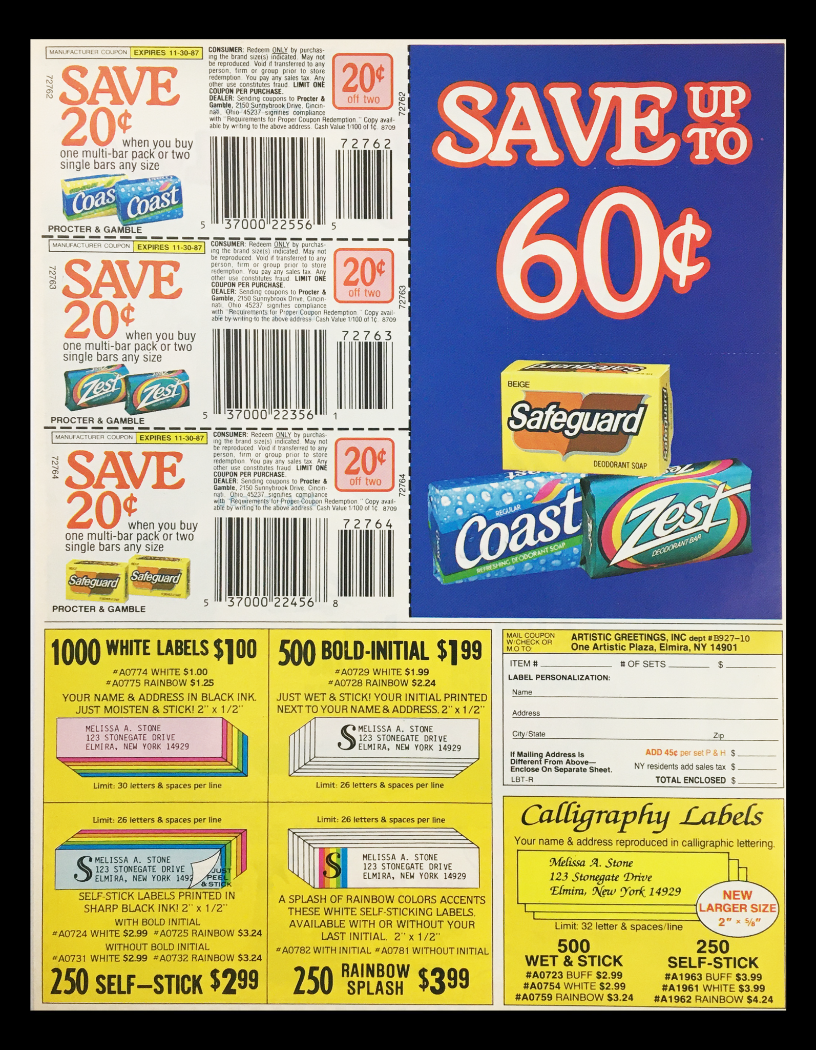 1988 Foaming Disinfectant Circular Coupon Advertisement