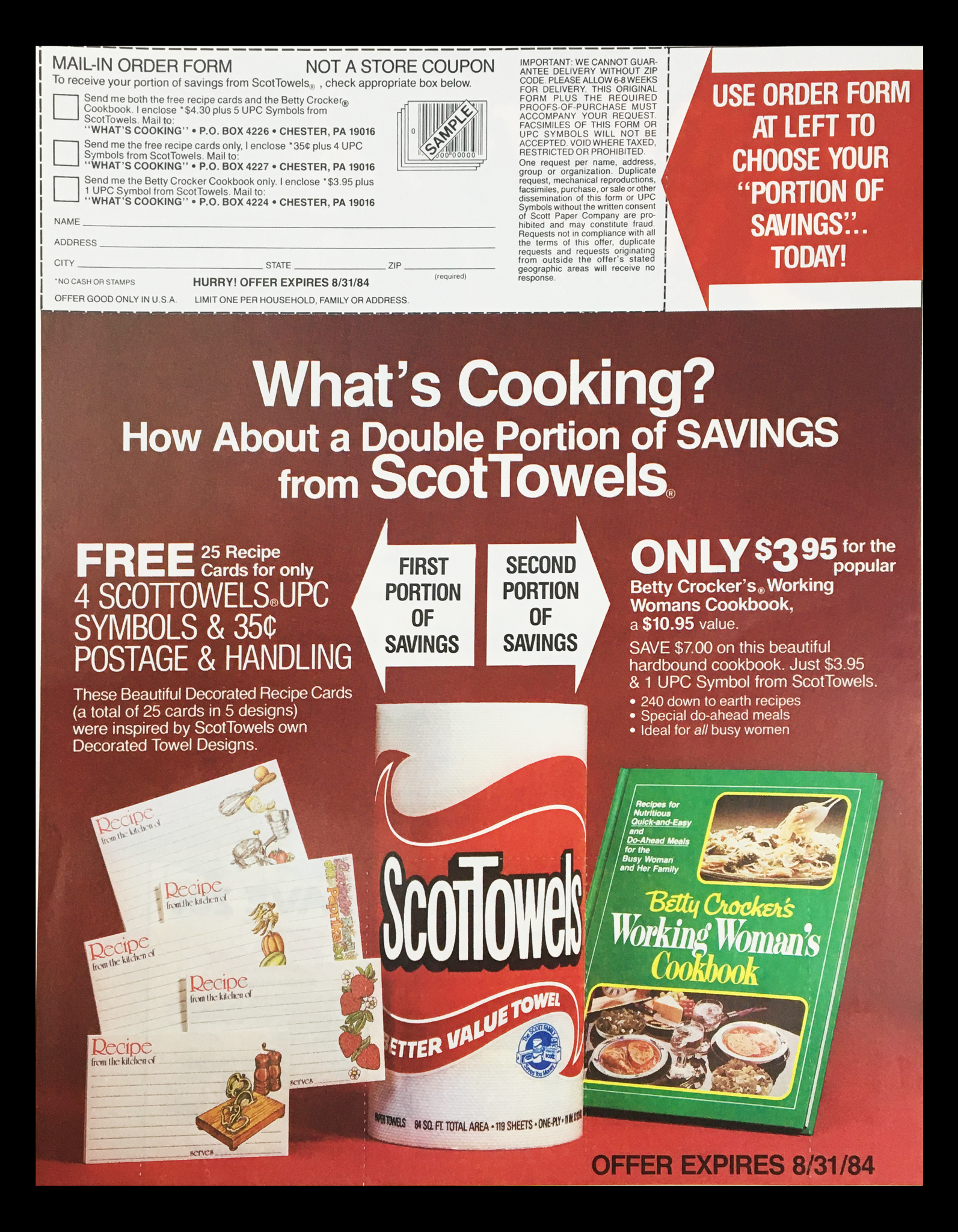 1984 Seneca Summer Time Easy Living Circular Coupon Advertisement