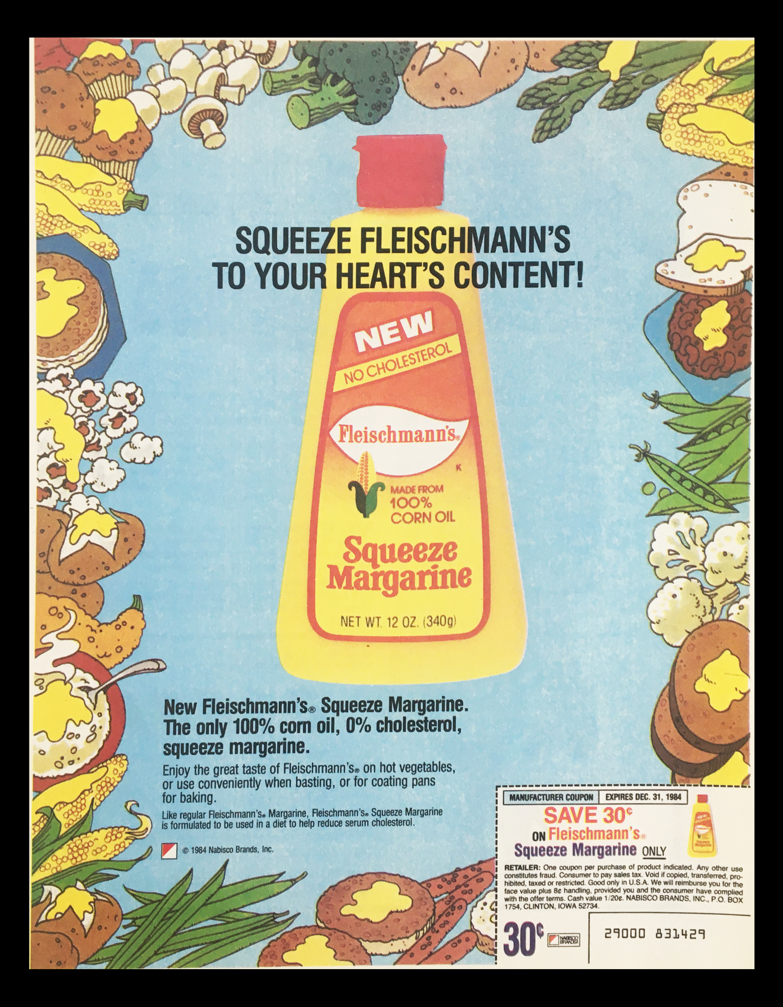 1984 Fleischmann's Squeeze Margarine Circular Coupon Advertisement