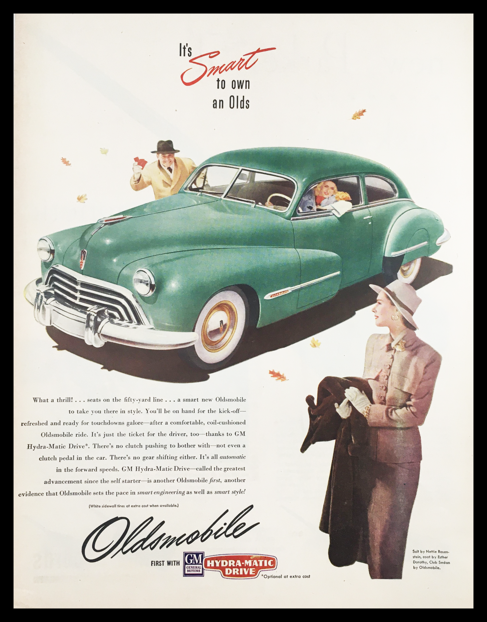 1947 Oldsmobile Hydra-Matic Drive Vintage Print Ad