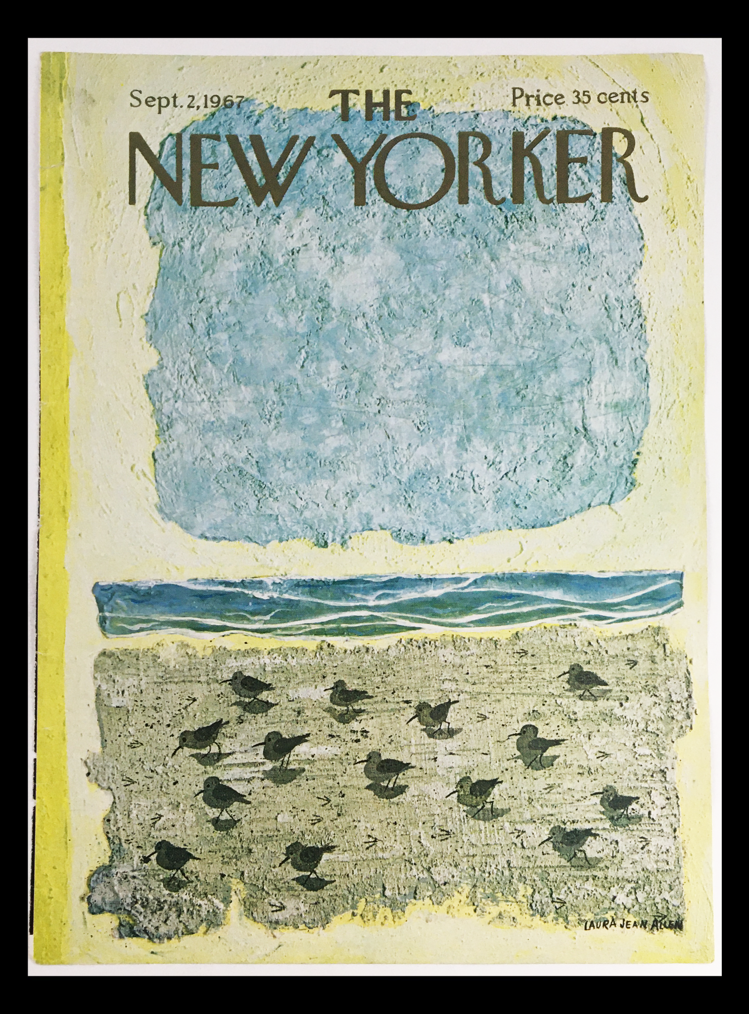 COVER ONLY The New Yorker September 2 1967 Full Cover Theme by Laura Jean Allen