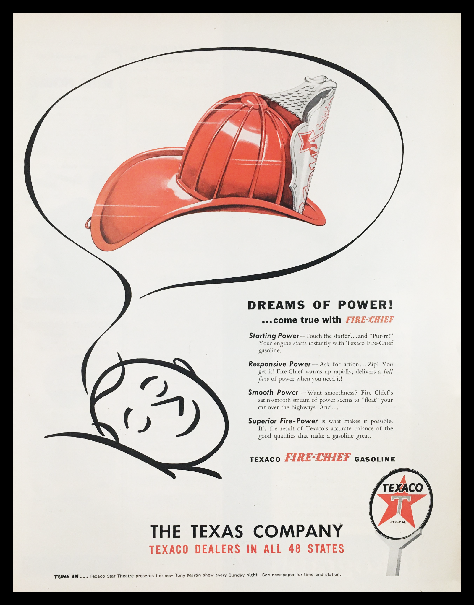 1947 Texaco Dealers Texas Company Vintage Print Ad