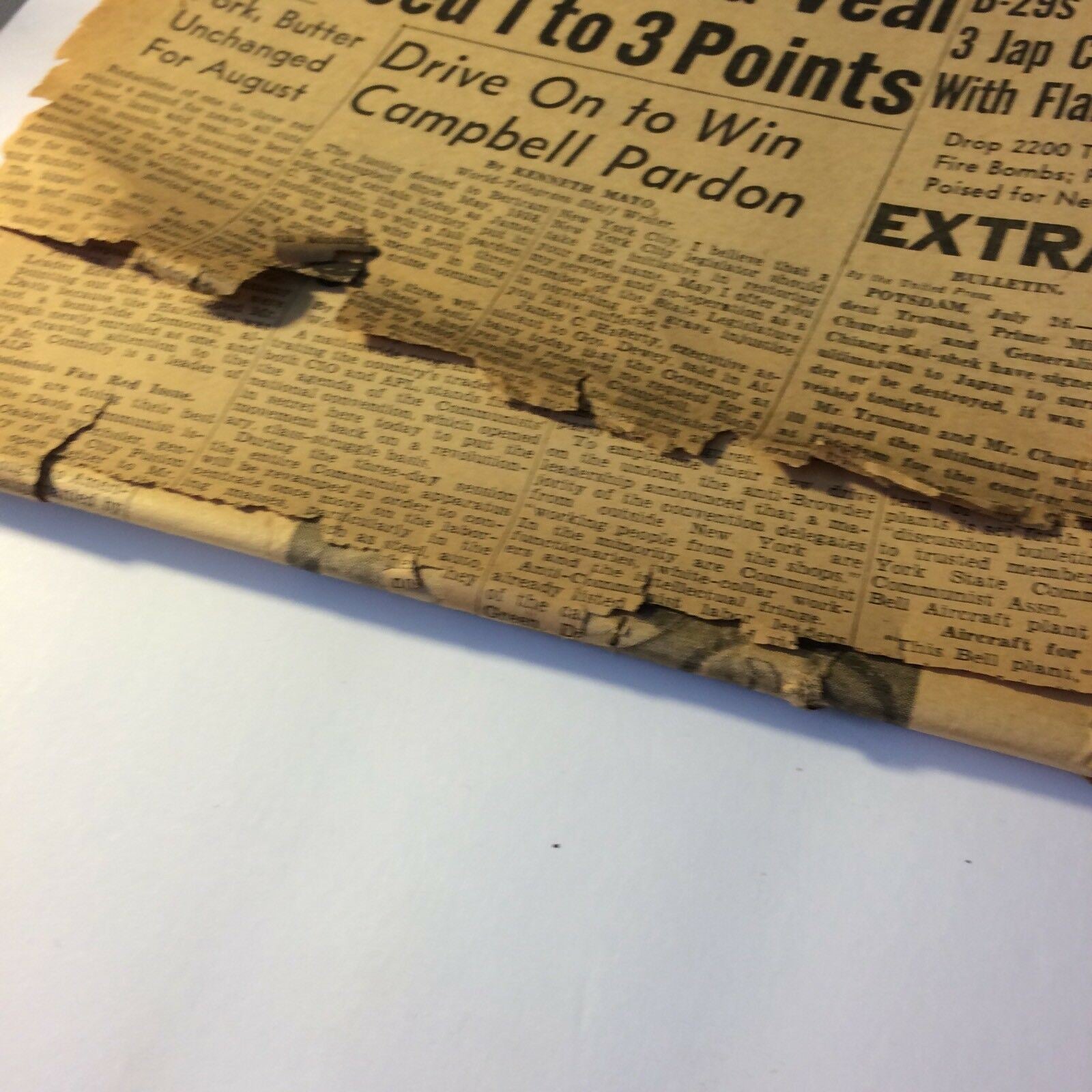 Churchill Defeated FRONT PAGE NY world telegram July 26, 1945 Archives date gift